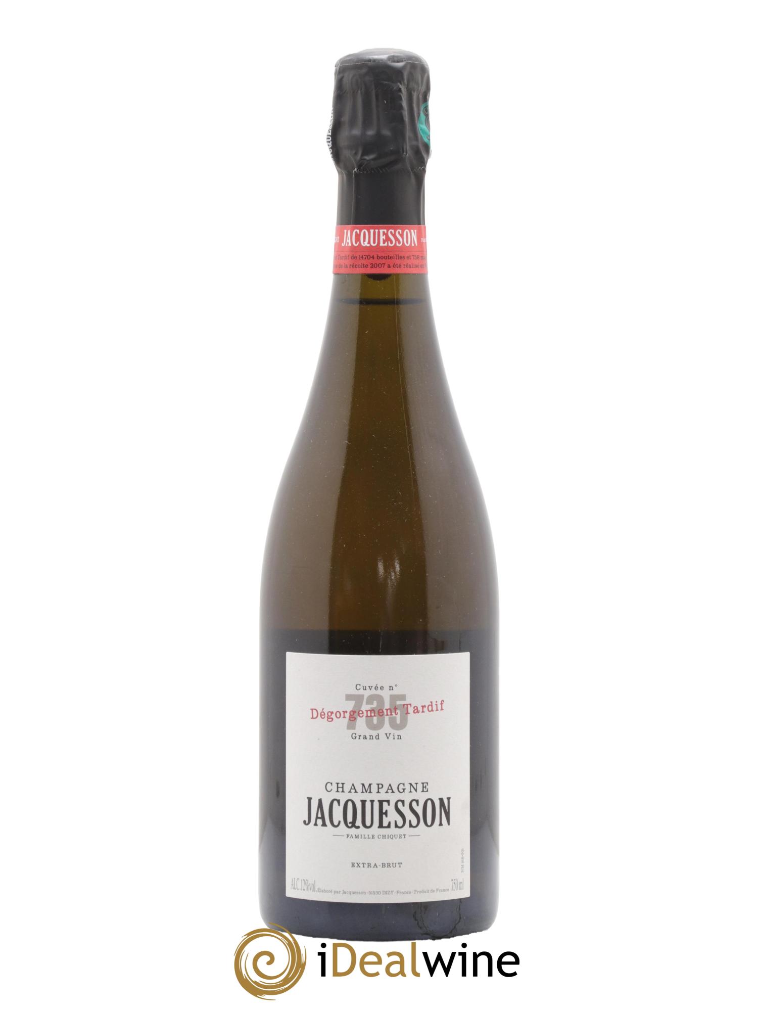Champagne Jacquesson Cuvée 735 DT (Dégorgement Tardif) Extra Brut (Blanc effervescent)