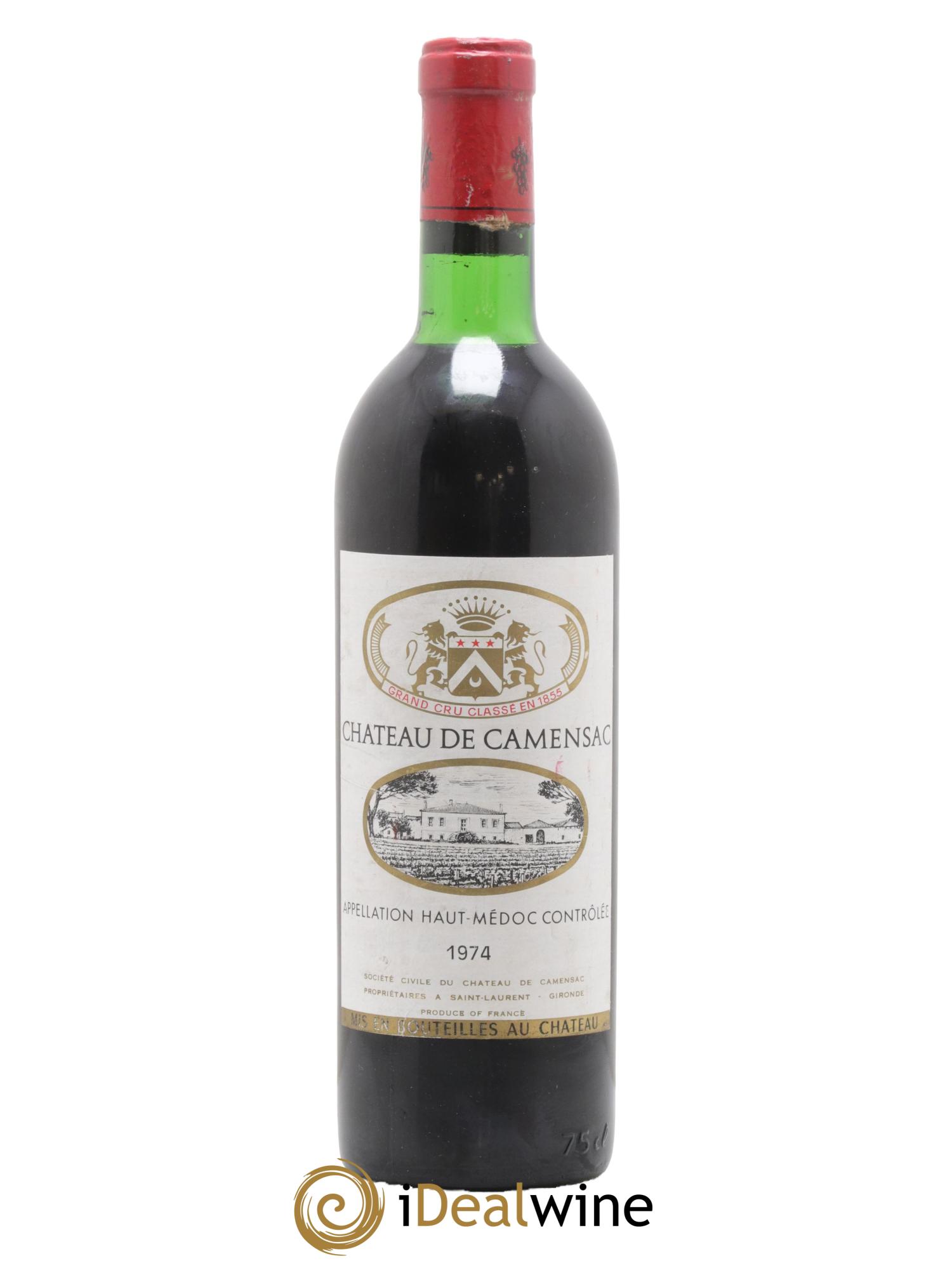 Château Camensac 5ème Grand Cru Classé 1974 - Lot of 1 bottle - 0