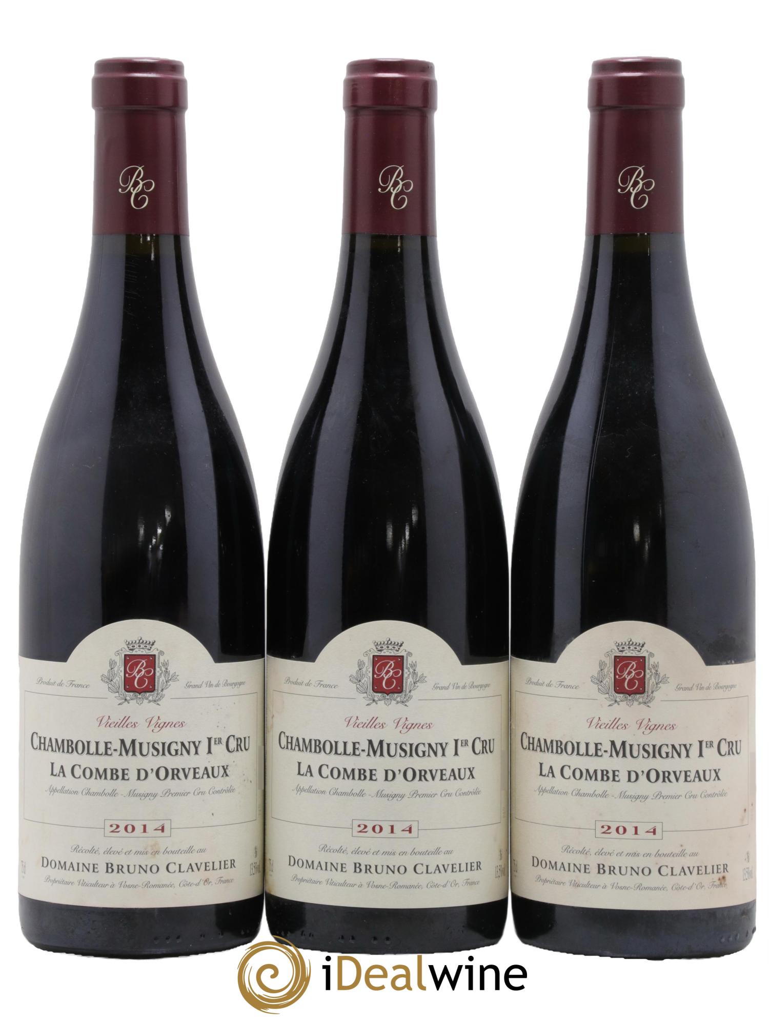 Chambolle-Musigny 1er Cru La Combe d'Orveaux Vieilles Vignes Bruno Clavelier 2014 - Lot de 3 bouteilles - 0