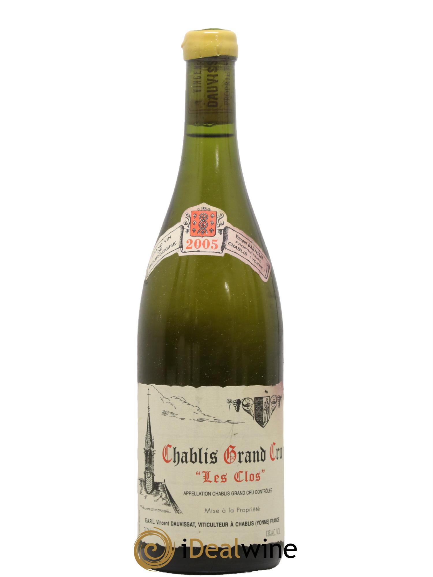 Chablis Grand Cru Les Clos Vincent Dauvissat (Domaine) 2005 - Lot of 1 bottle - 0