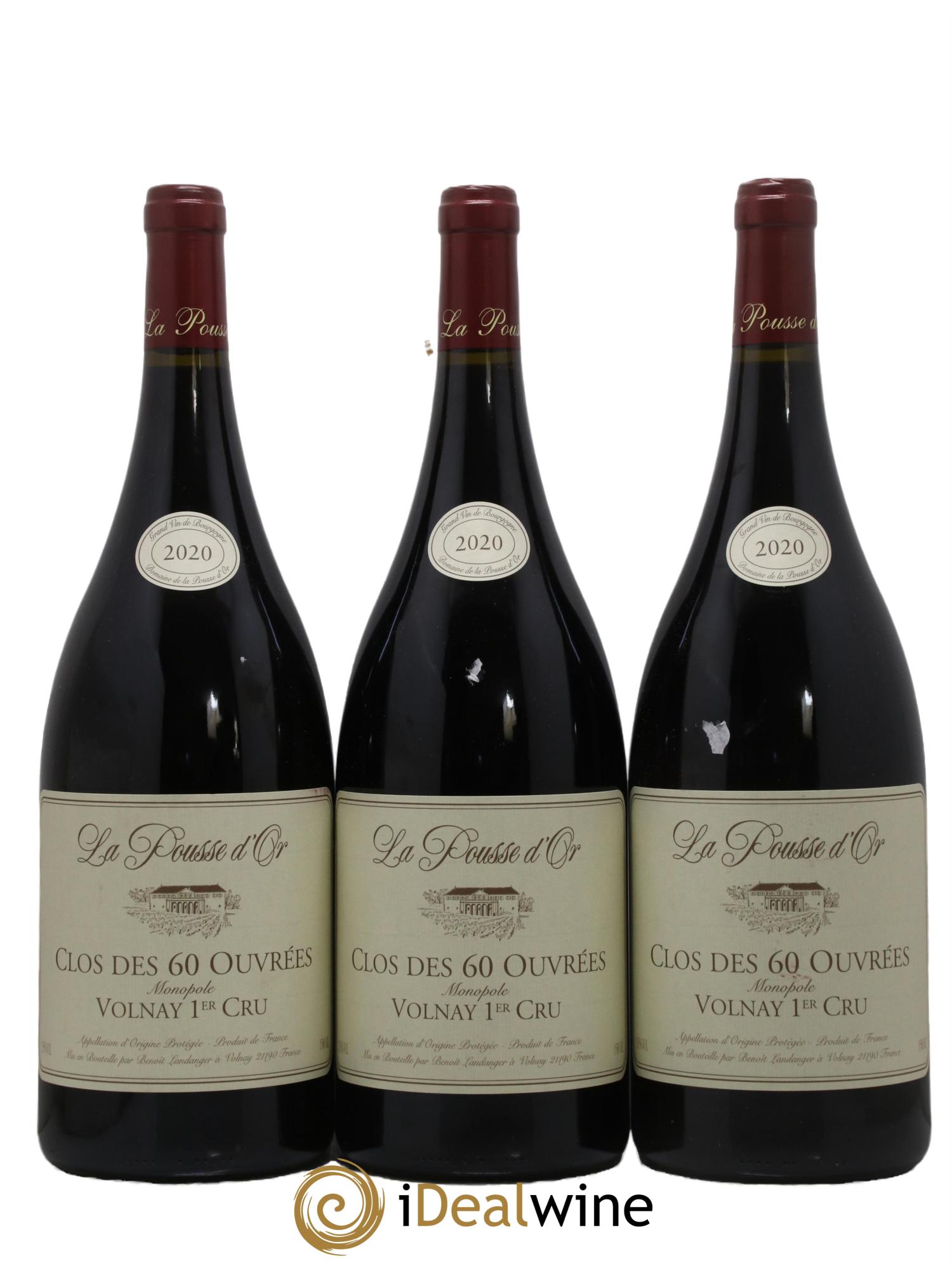 Volnay 1er Cru Clos des 60 ouvrées La Pousse d'Or (Domaine de) 2020 - Lot de 3 magnums - 0