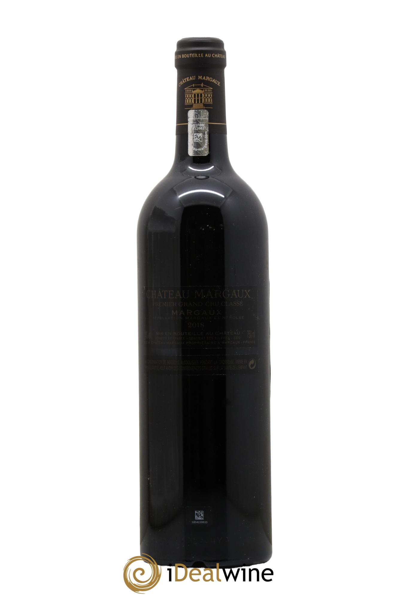 Château Margaux 1er Grand Cru Classé 2018 - Lot de 1 bouteille - 1