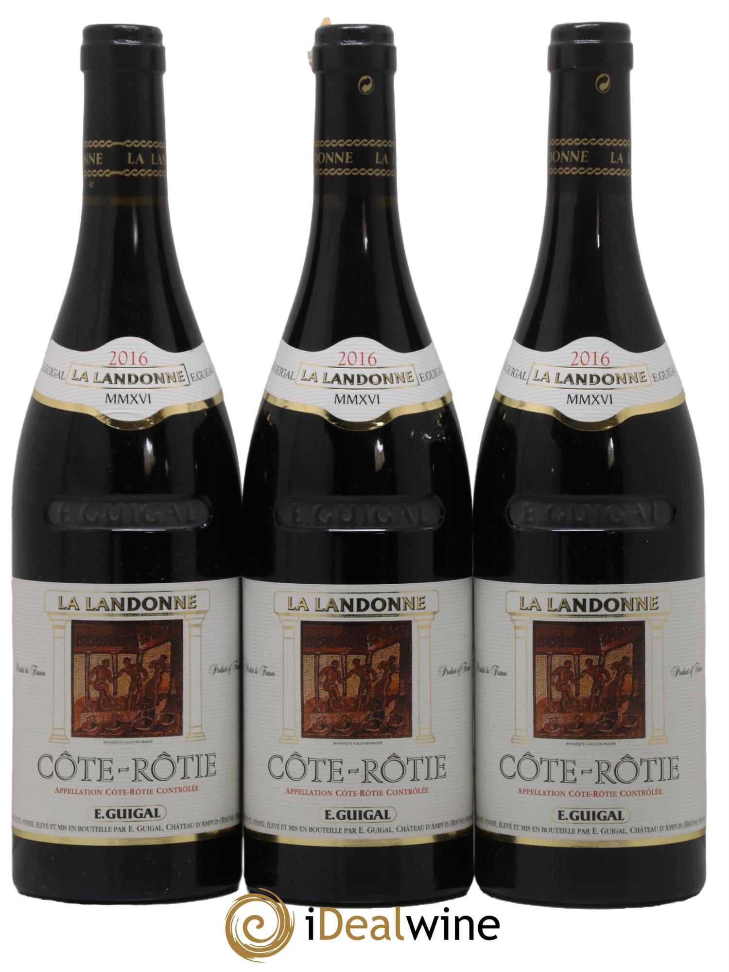 Côte-Rôtie La Landonne Guigal 2016 - Lot of 3 bottles - 0