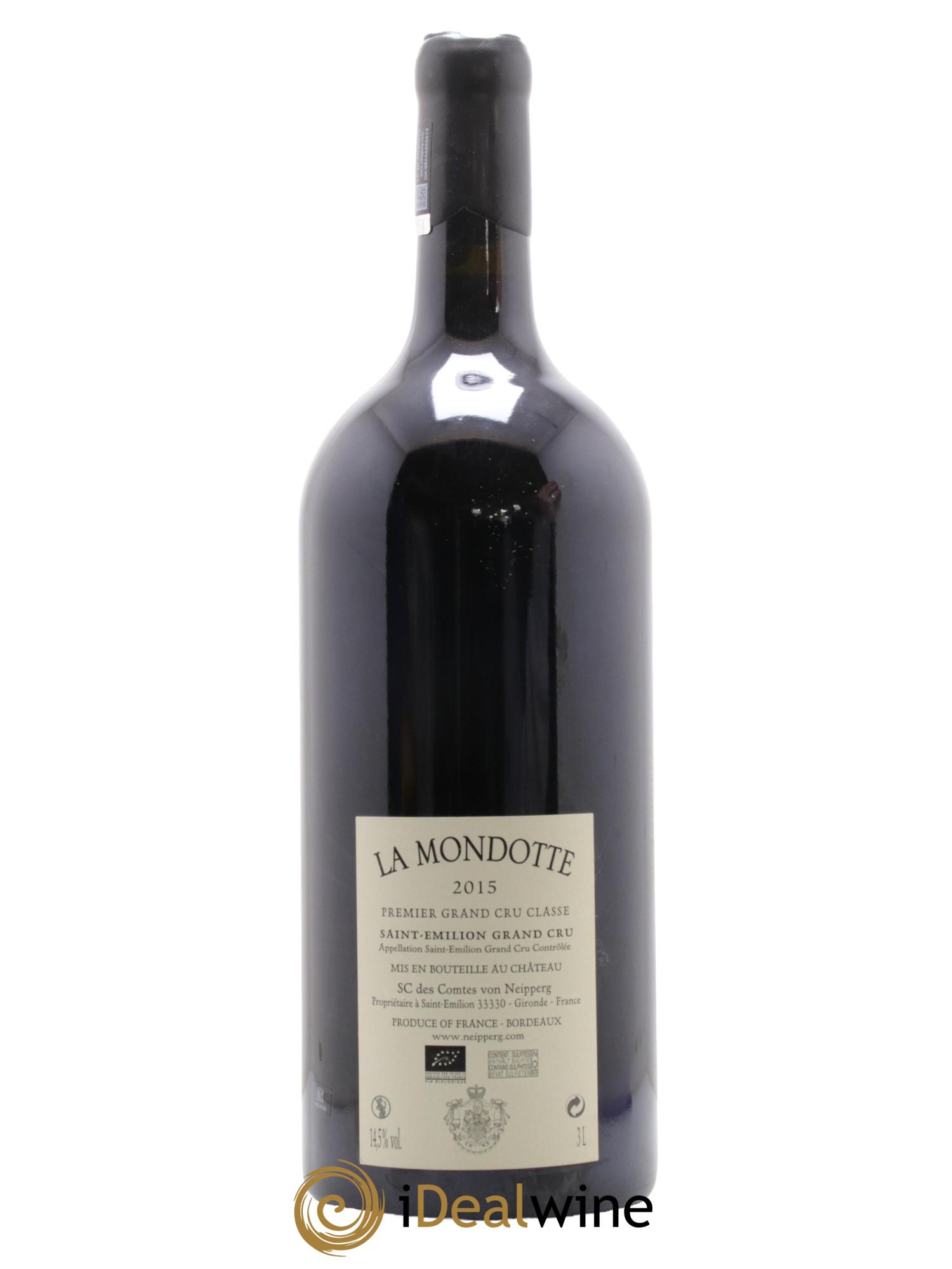 La Mondotte 1er Grand Cru Classé B depuis 2012 2015 - Lot de 1 double magnum - 2