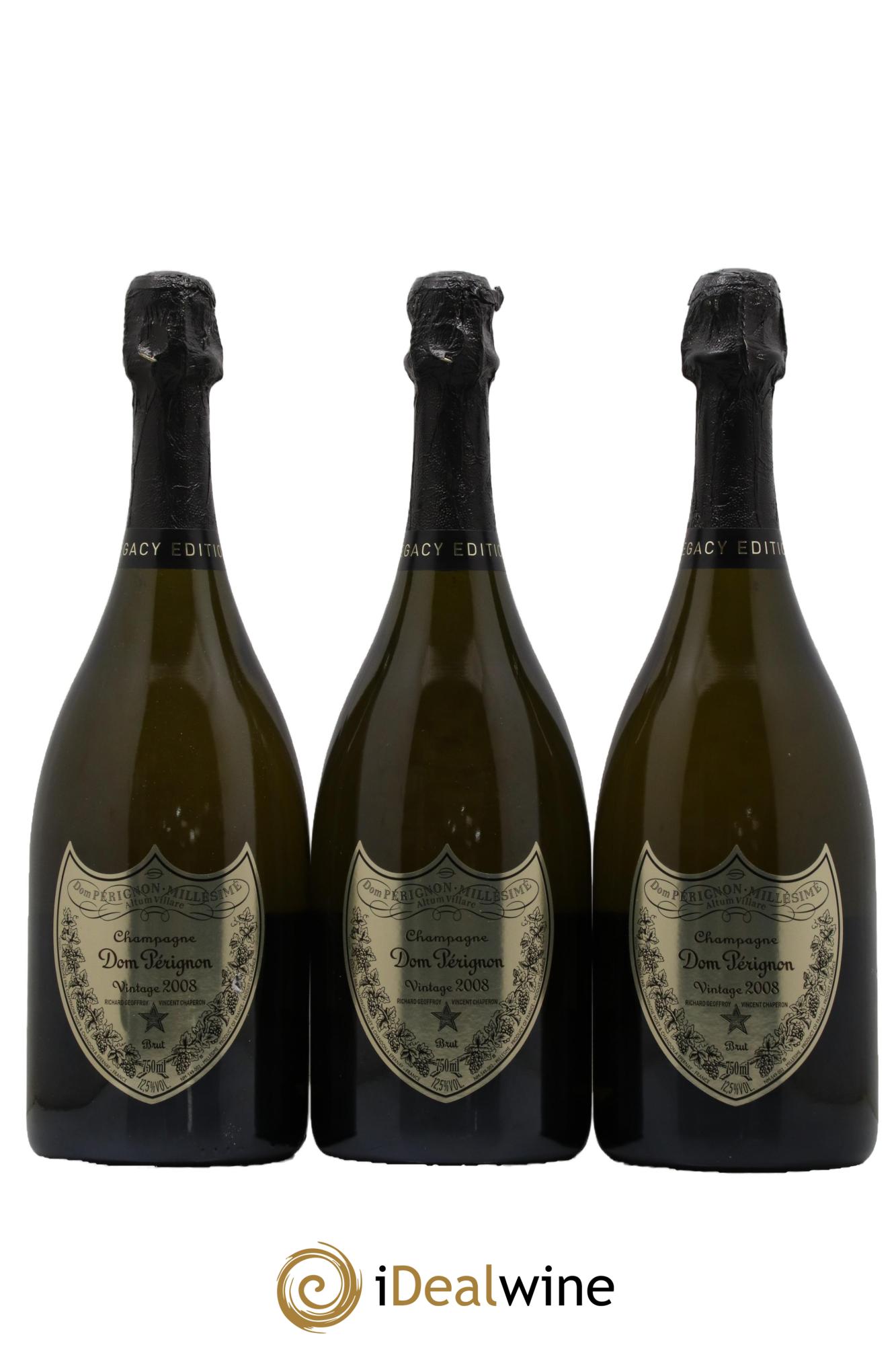 Brut Dom Pérignon 2008 - Lot of 3 bottles - 0