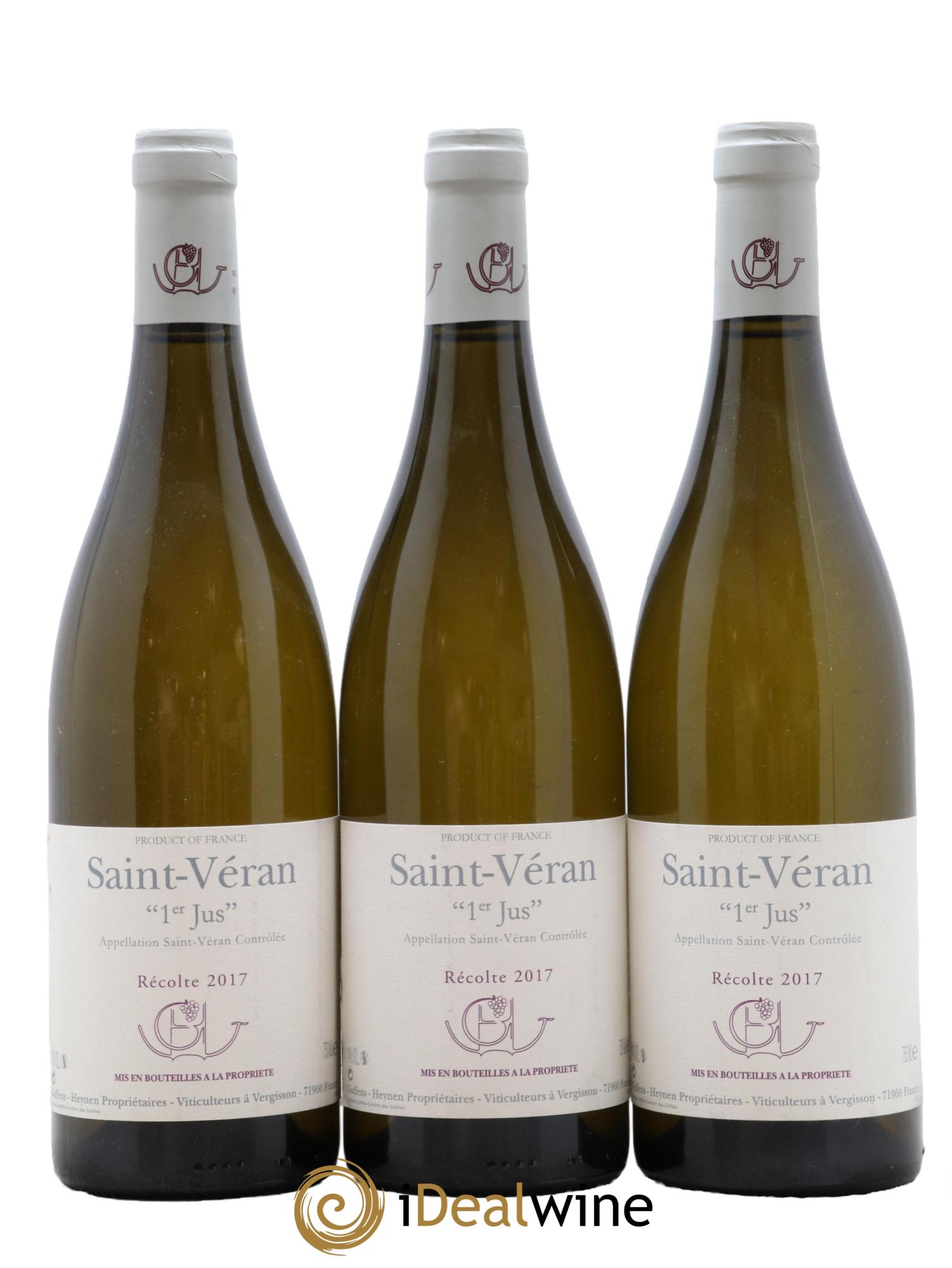 Saint-Véran 1er Jus Guffens-Heynen 2017 - Lot of 3 bottles - 0