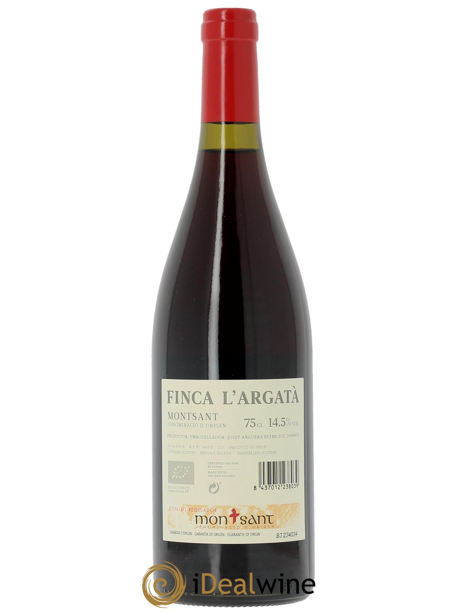 Montsant DO Celler Joan d'Anguera Finca L'Argata  2020 - Lot de 1 bouteille - 1