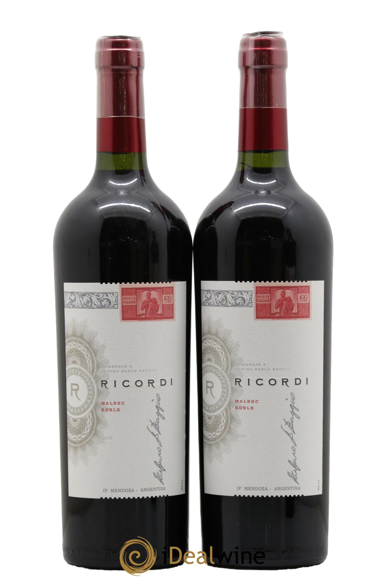 Mendoza Malbec Roble Ricordi 2015 - Posten von 2 Flaschen - 0