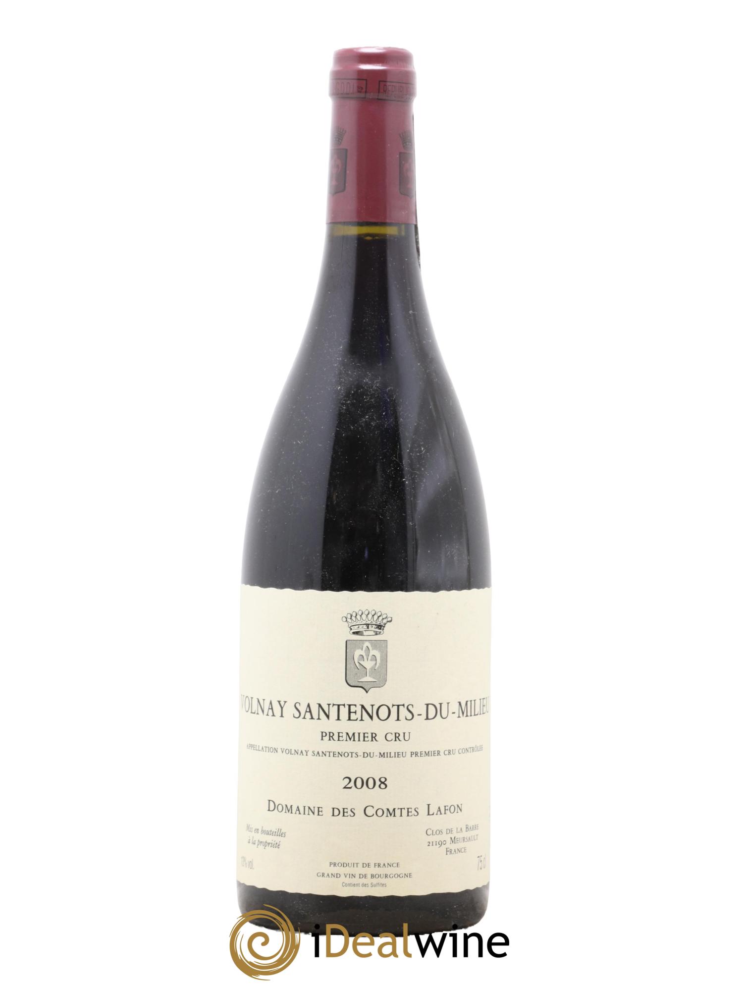 Volnay 1er Cru Santenots du Milieu Comtes Lafon (Domaine des) 2008 - Lot de 1 bouteille - 0