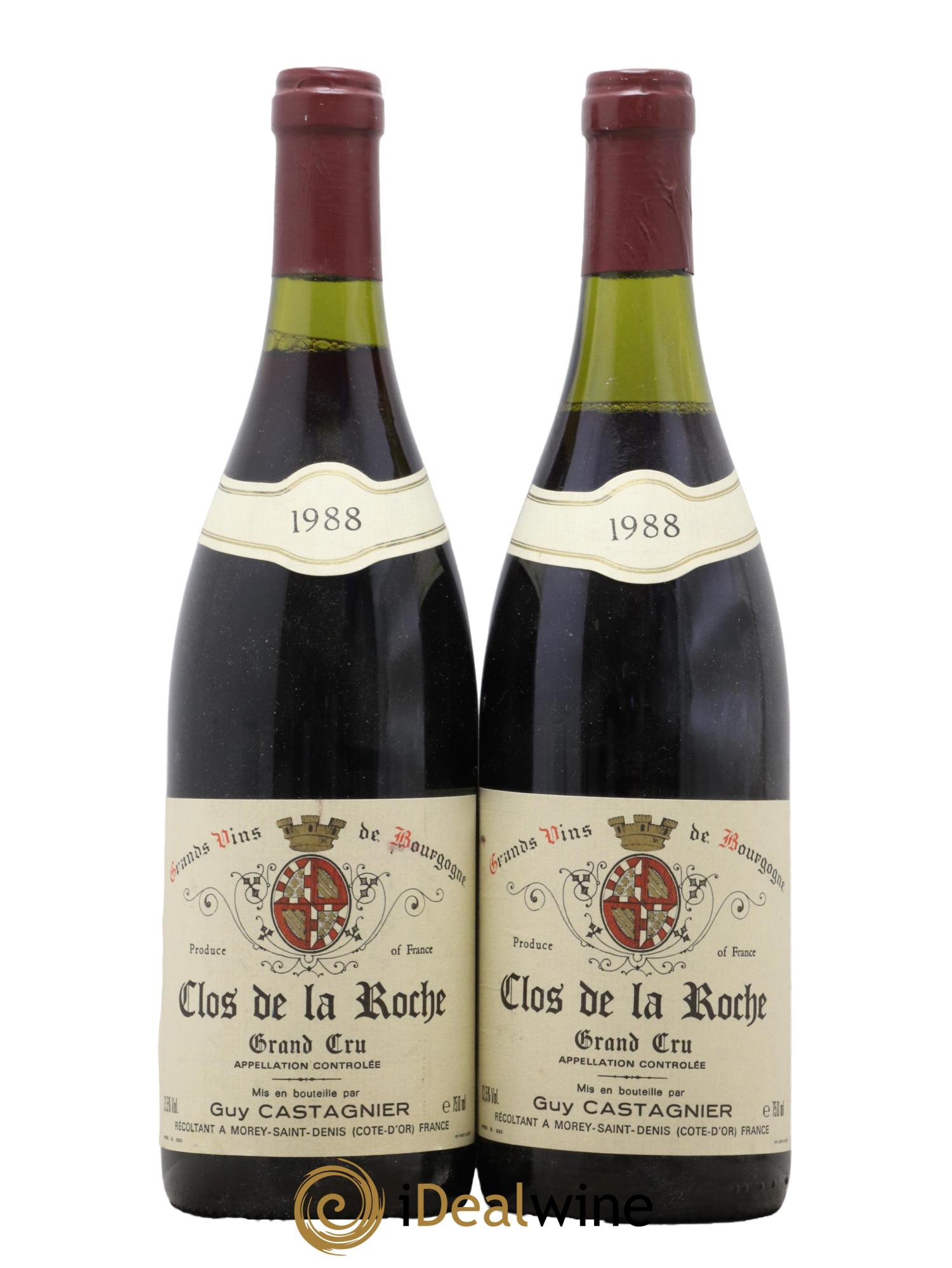 Clos de la Roche Grand Cru Castagnier (Domaine) 1988 - Lot de 2 bouteilles - 0