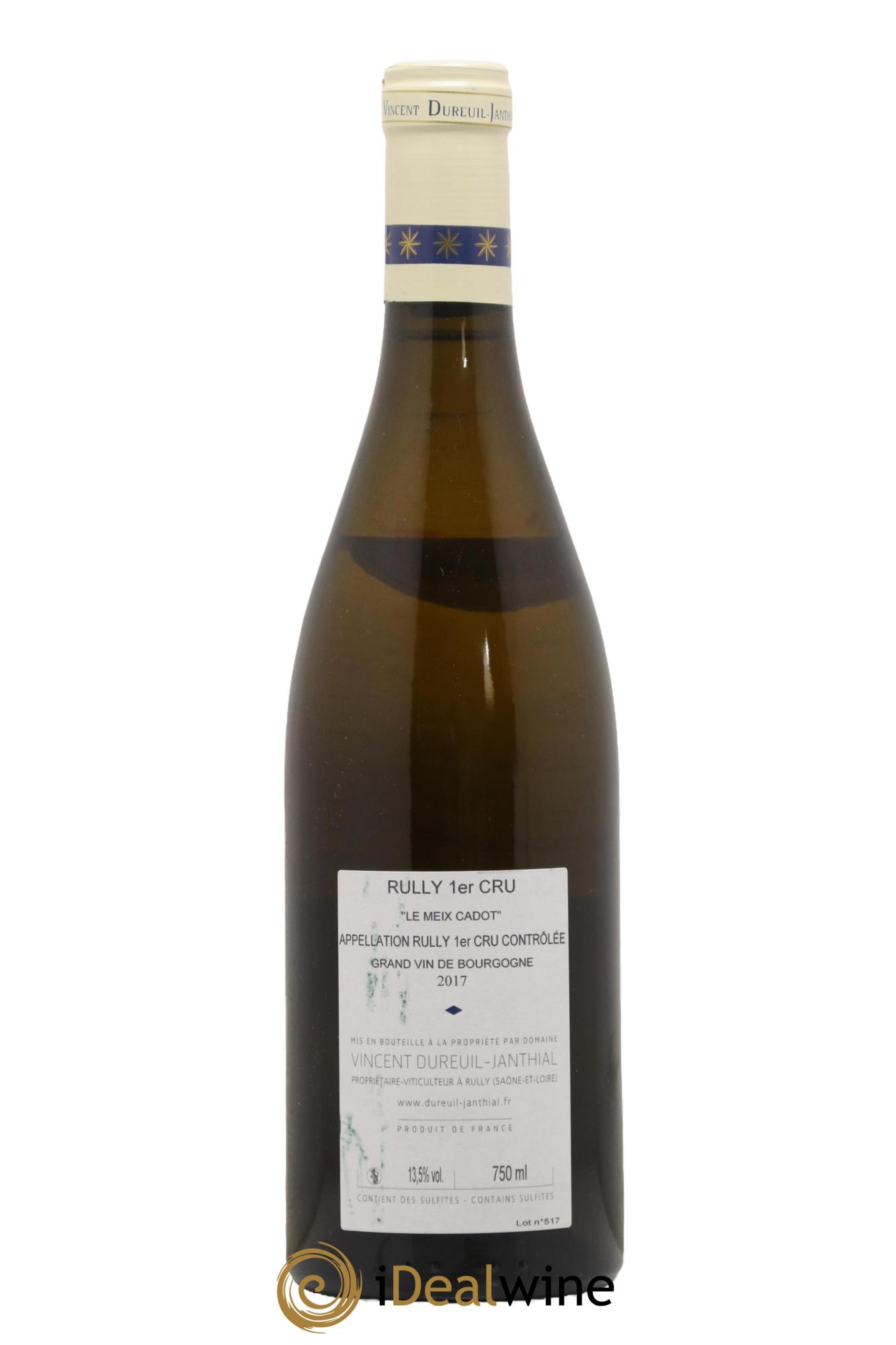 Rully 1er Cru Le Meix Cadot Vincent Dureuil-Janthial 2017 - Lotto di 1 bottiglia - 1