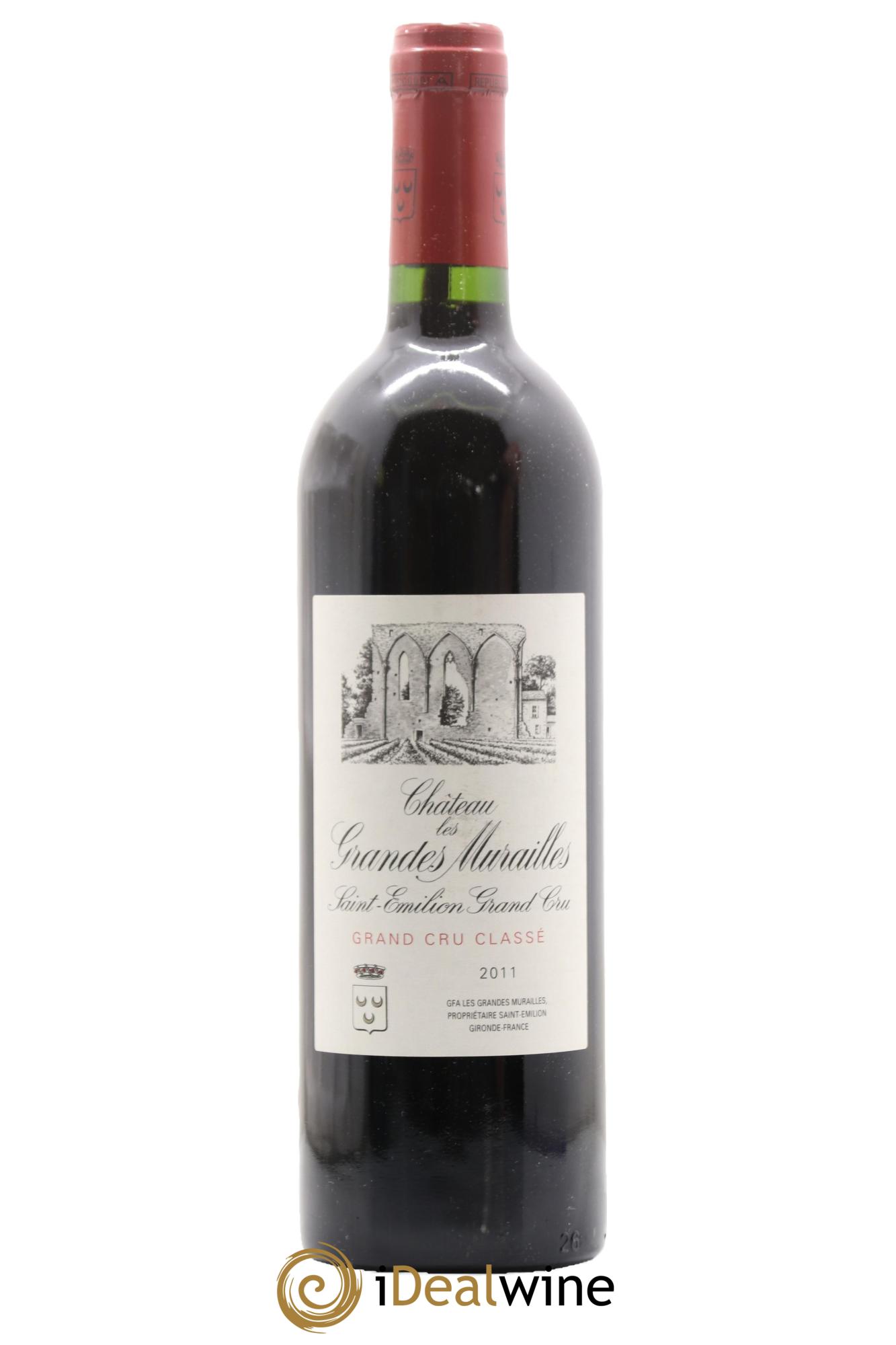 Château les Grandes Murailles Grand Cru Classé  2011 - Posten von 1 Flasche - 0