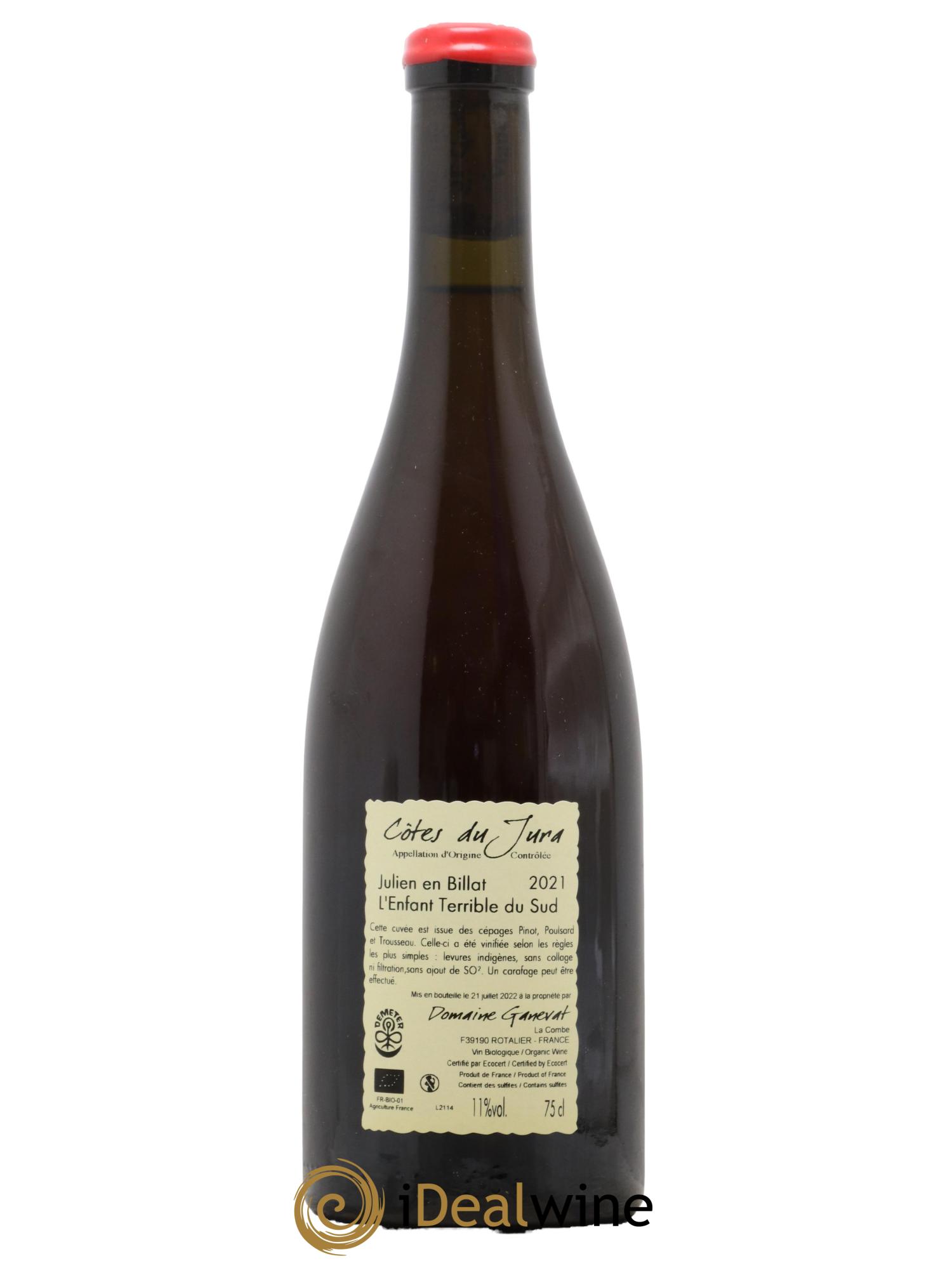 Côtes du Jura Julien en Billat l'enfant terrible du Sud Jean-François Ganevat (Domaine) 2021 - Lot of 1 bottle - 1