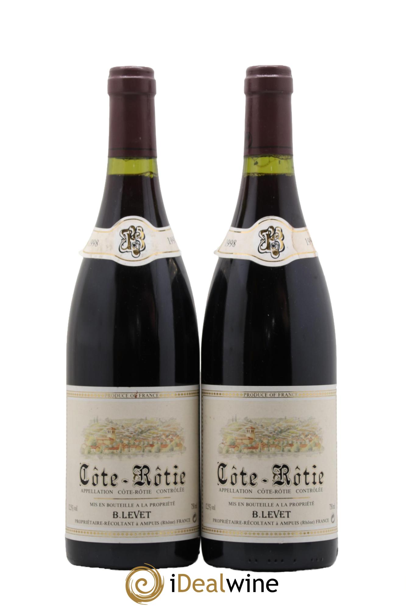 Côte-Rôtie Vignobles Levet 1998 - Posten von 2 Flaschen - 0