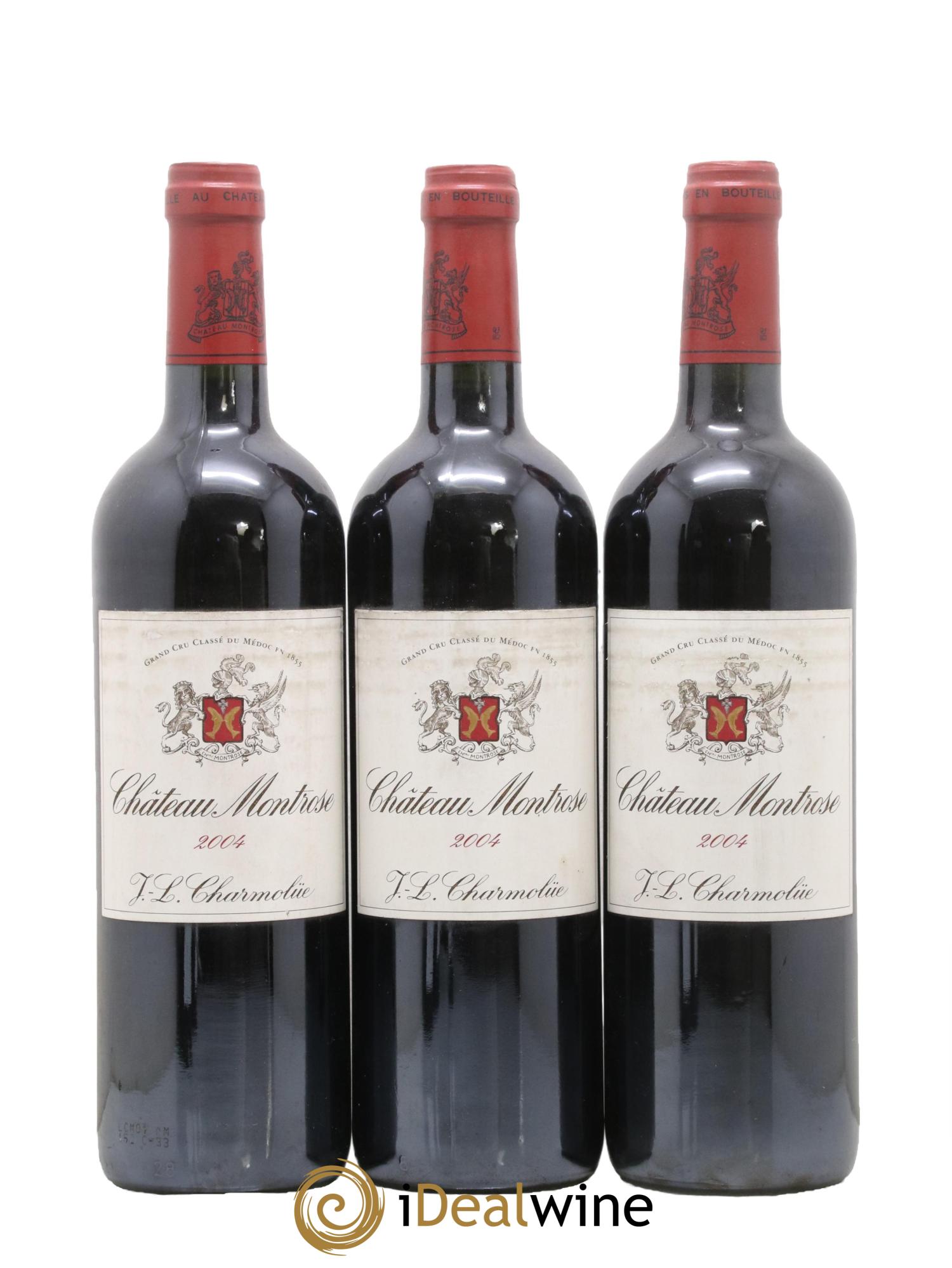 Château Montrose 2ème Grand Cru Classé 2004 - Lot de 3 bouteilles - 0