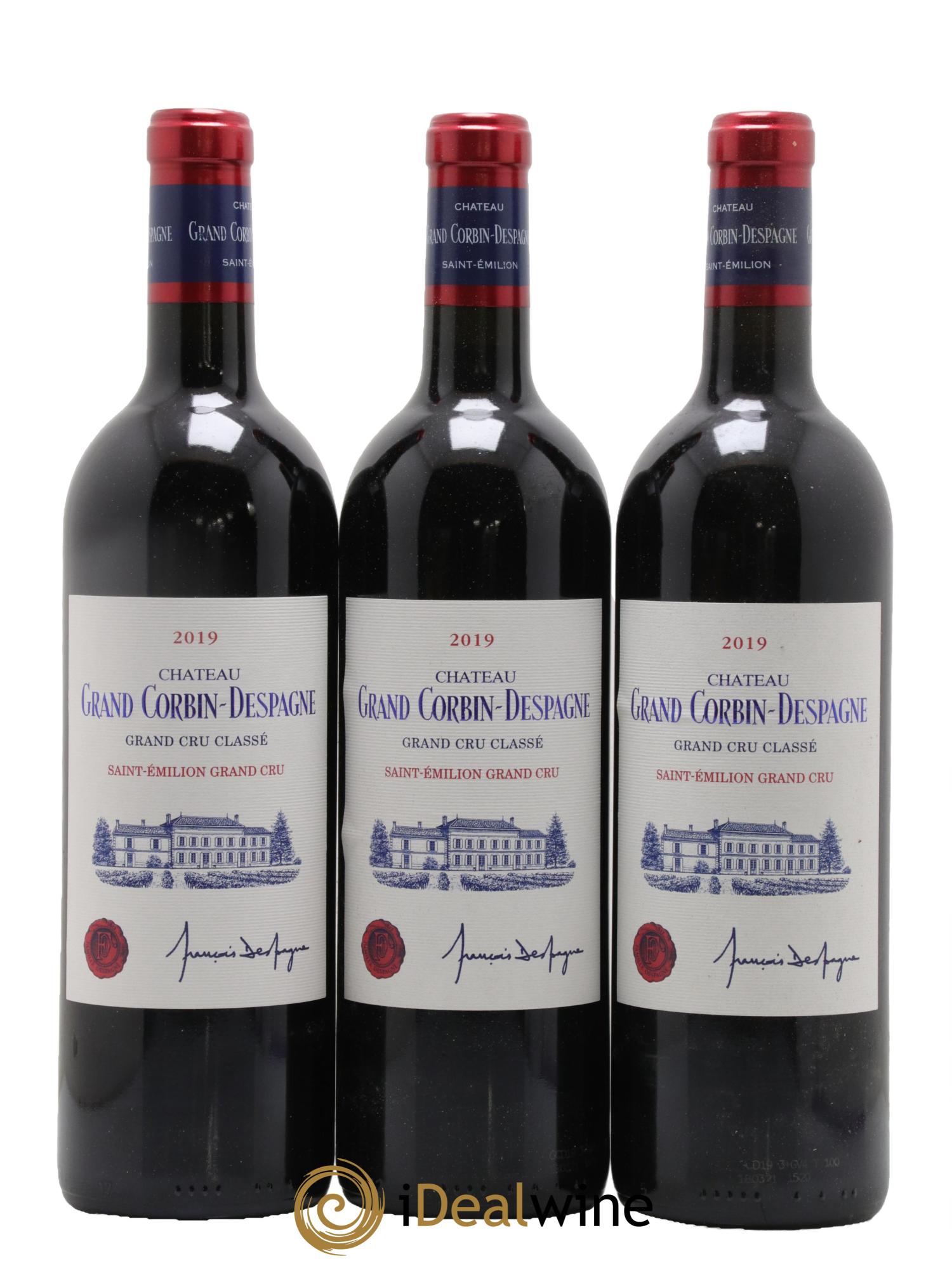 Château Grand Corbin Despagne Grand Cru Classé 2019 - Lotto di 6 bottiglie - 1