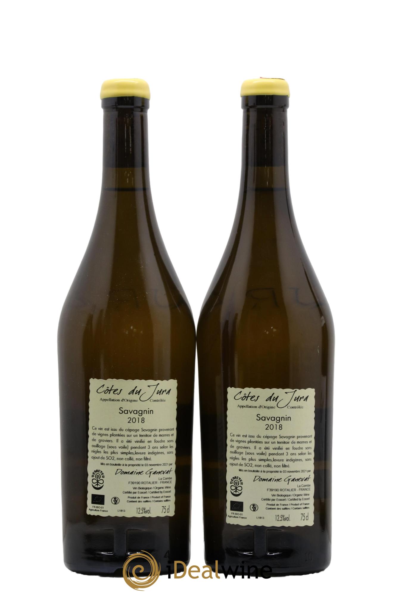 Côtes du Jura Les Grands Teppes Savagnin (sous voile) Jean-François Ganevat (Domaine) 2018 - Lot of 2 bottles - 1