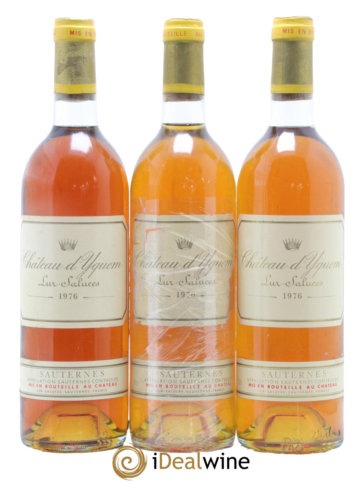 Château d' Yquem 1er Cru Classé Supérieur 1976 - Lot de 3 bouteilles - 0