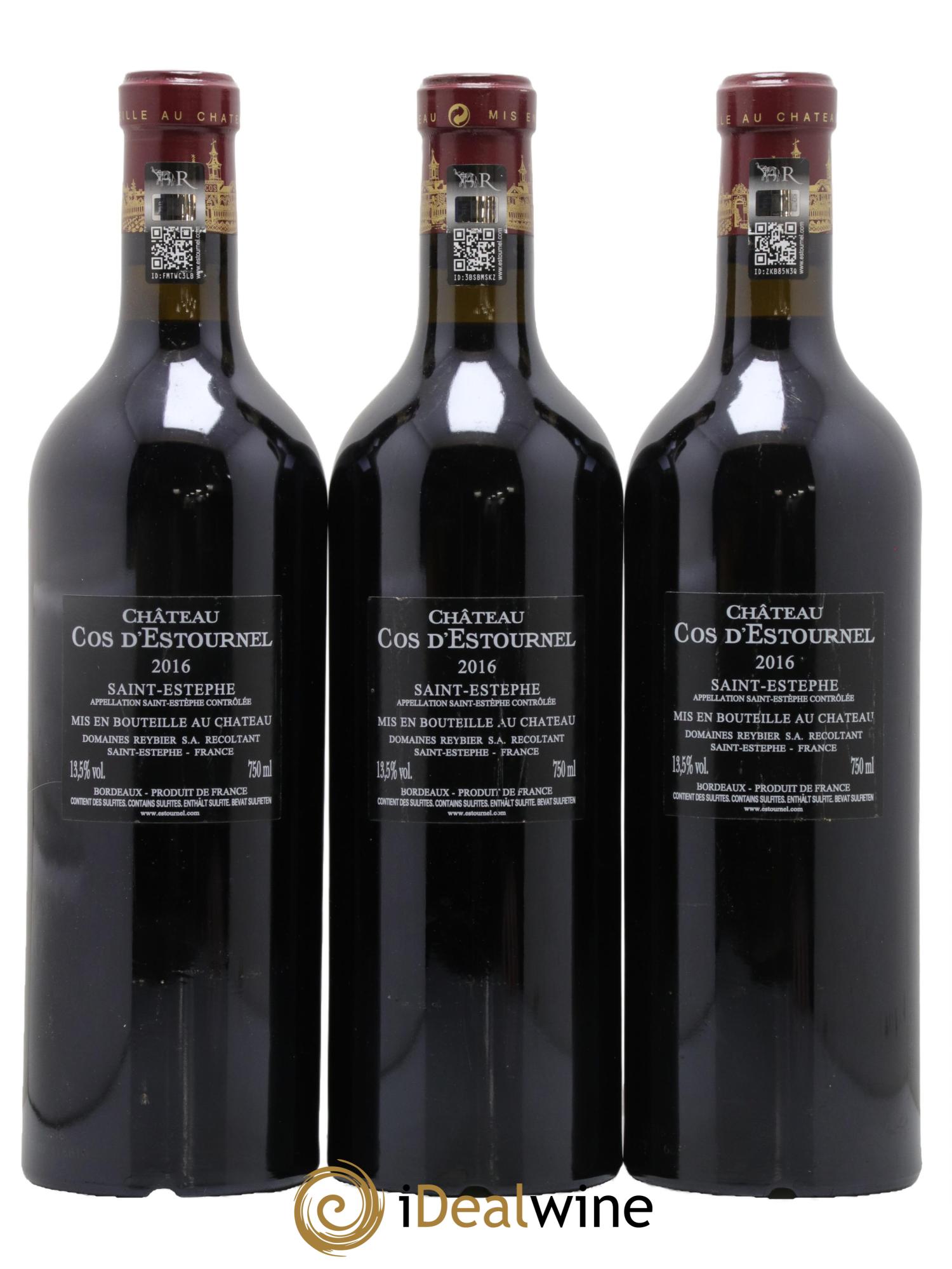 Cos d'Estournel 2ème Grand Cru Classé 2016 - Lot de 3 bouteilles - 1