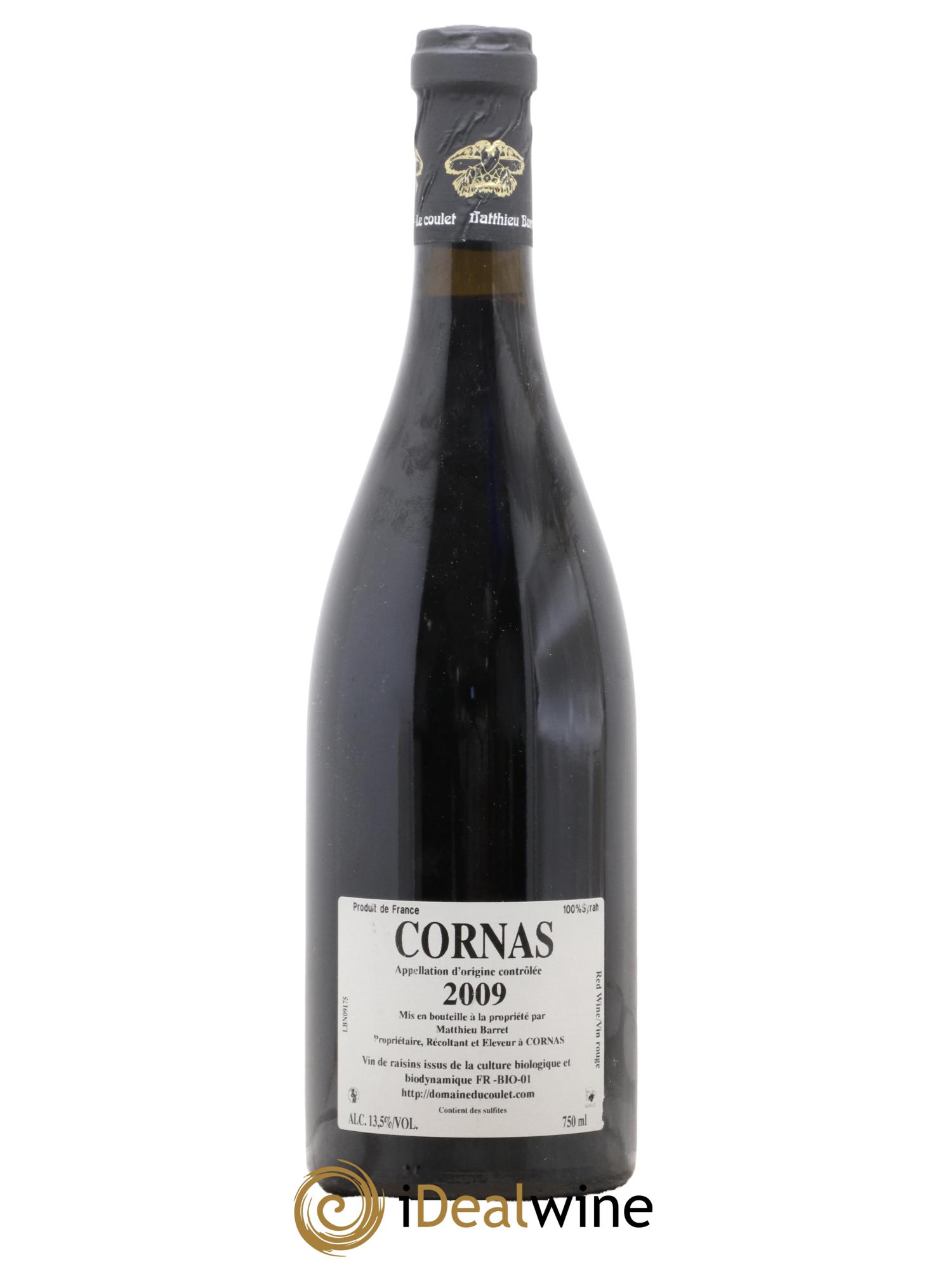 Cornas Billes Noires Coulet (Domaine du) - Matthieu Barret 2009 - Lot of 1 bottle - 1