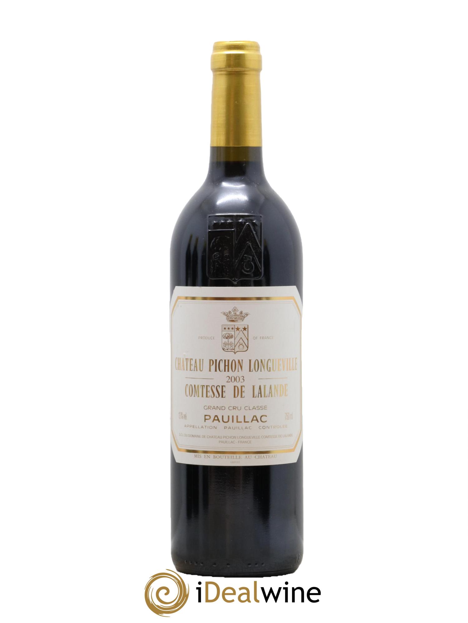 Château Pichon Longueville Comtesse de Lalande 2ème Grand Cru Classé 2003 - Lotto di 1 bottiglia - 0