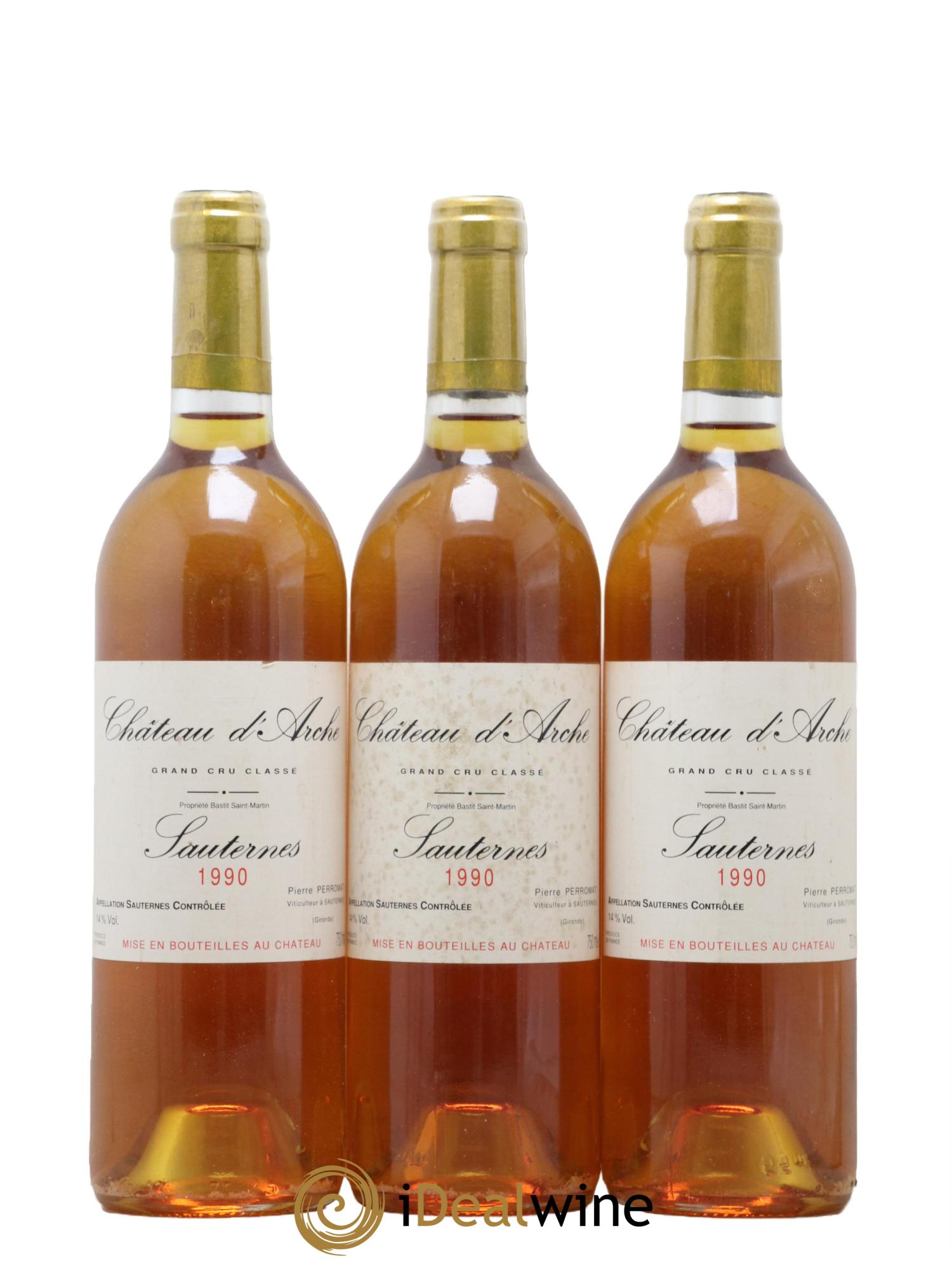 Château d' Arche 2ème Grand Cru Classé 1990 - Posten von 3 Flaschen - 0