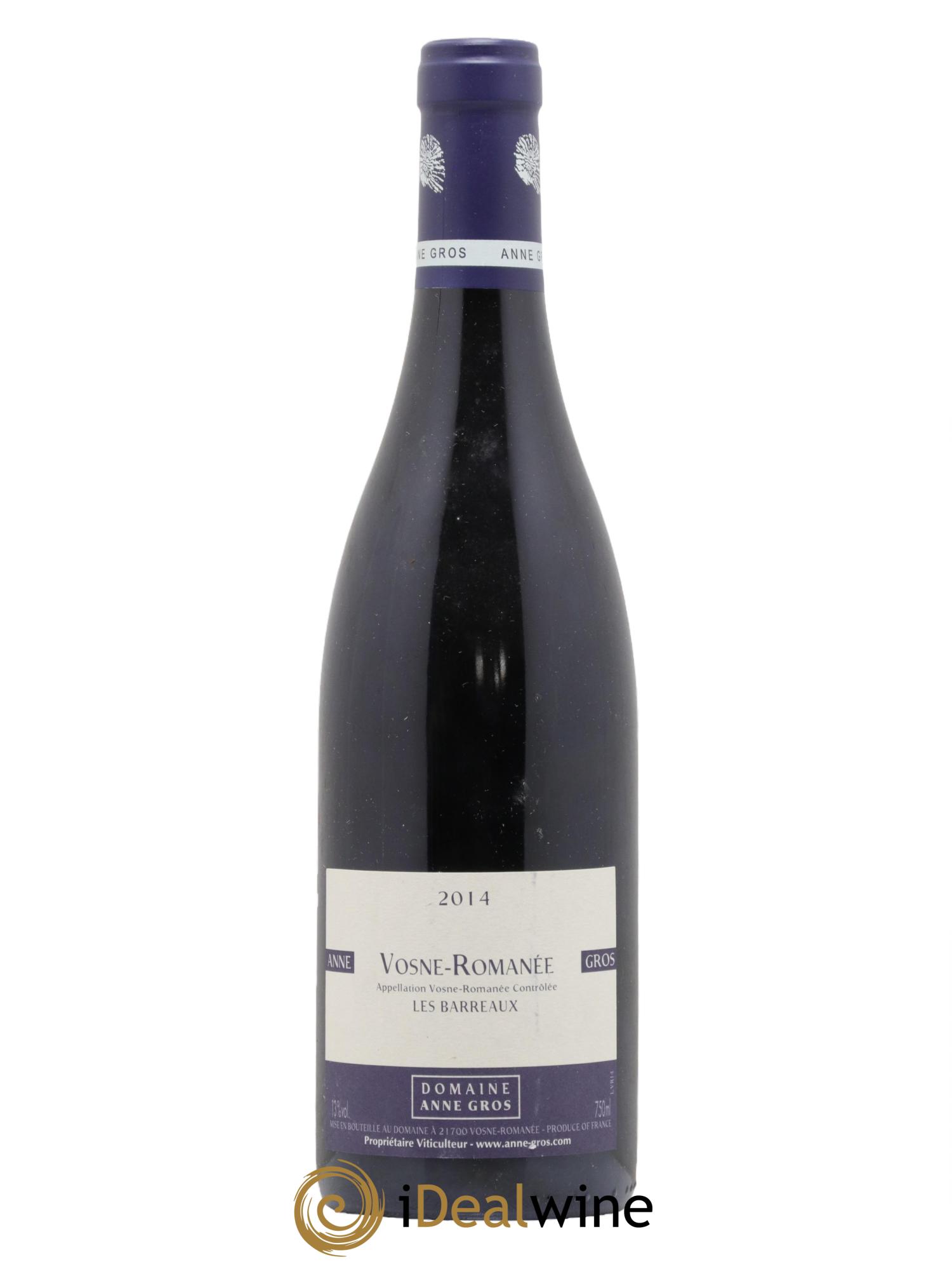 Vosne-Romanée Les Barreaux Anne Gros 2014 - Lot de 1 bouteille - 0