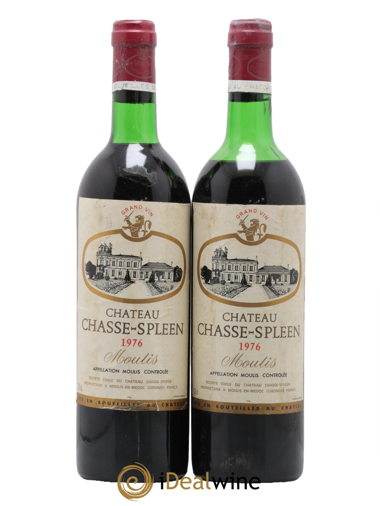 Château Chasse Spleen 1976 - Lot de 2 bouteilles - 0