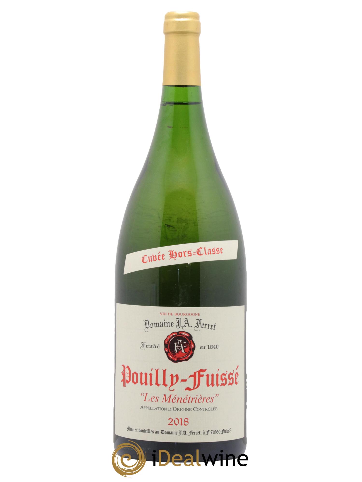 Pouilly-Fuissé 1er Cru Hors Classe Les Ménétrières J.A. Ferret (Domaine) 2018 - Lot of 1 magnum - 0