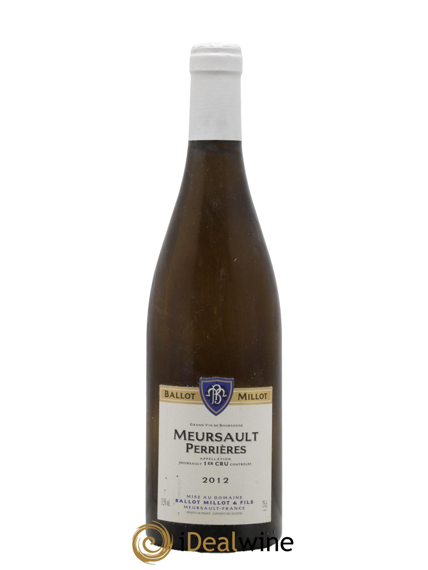 Meursault 1er Cru Perrières Ballot Millot 2012 - Lot de 1 bouteille - 0