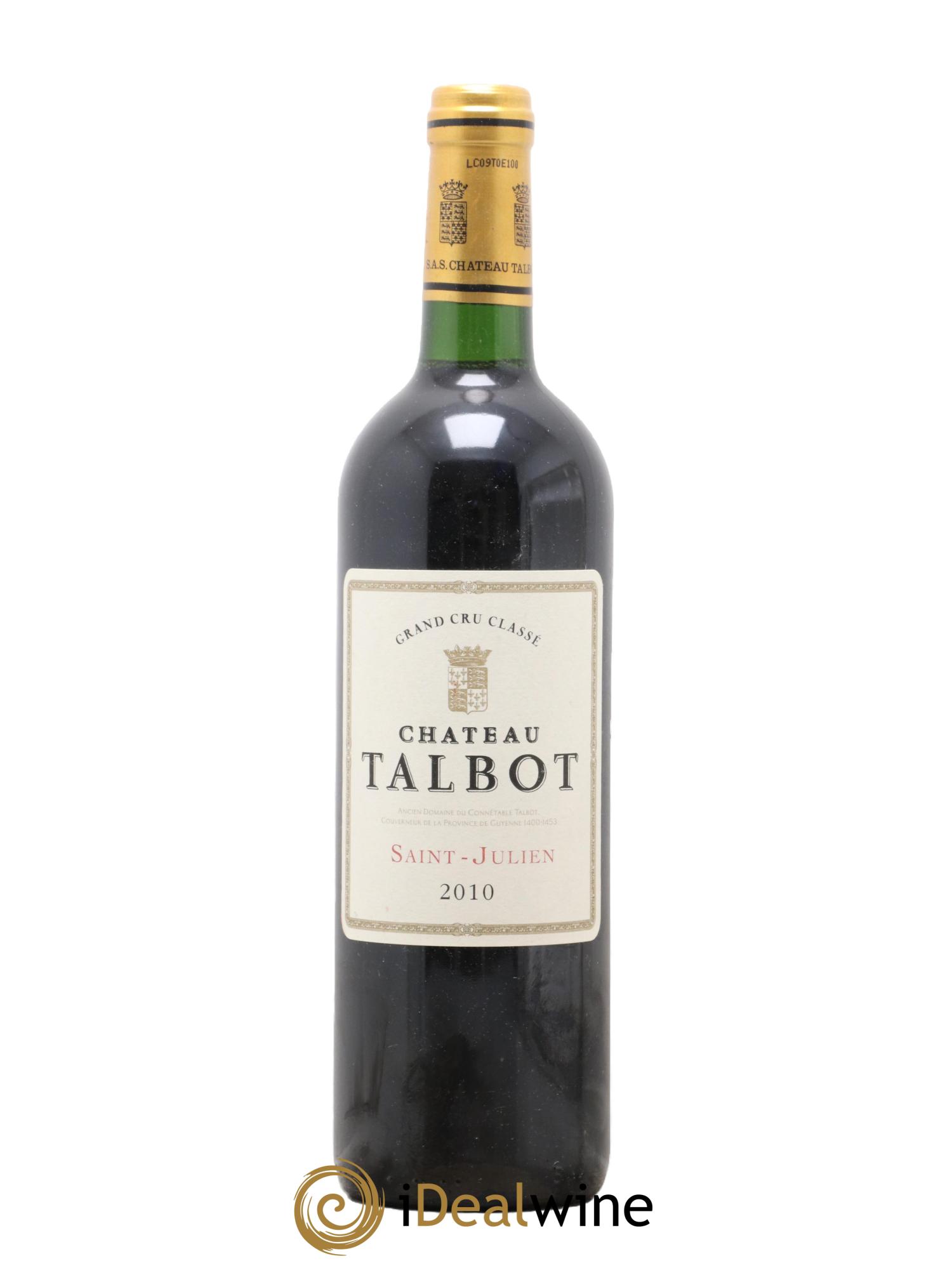 Château Talbot 4ème Grand Cru Classé 2010 - Posten von 1 Flasche - 0