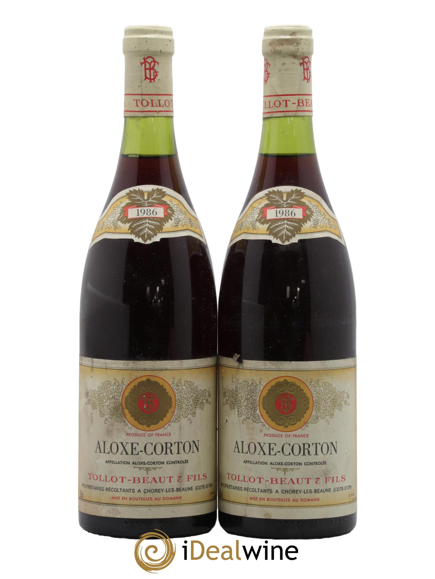 Aloxe-Corton Tollot Beaut (Domaine) 1986 - Lot of 2 bottles - 0