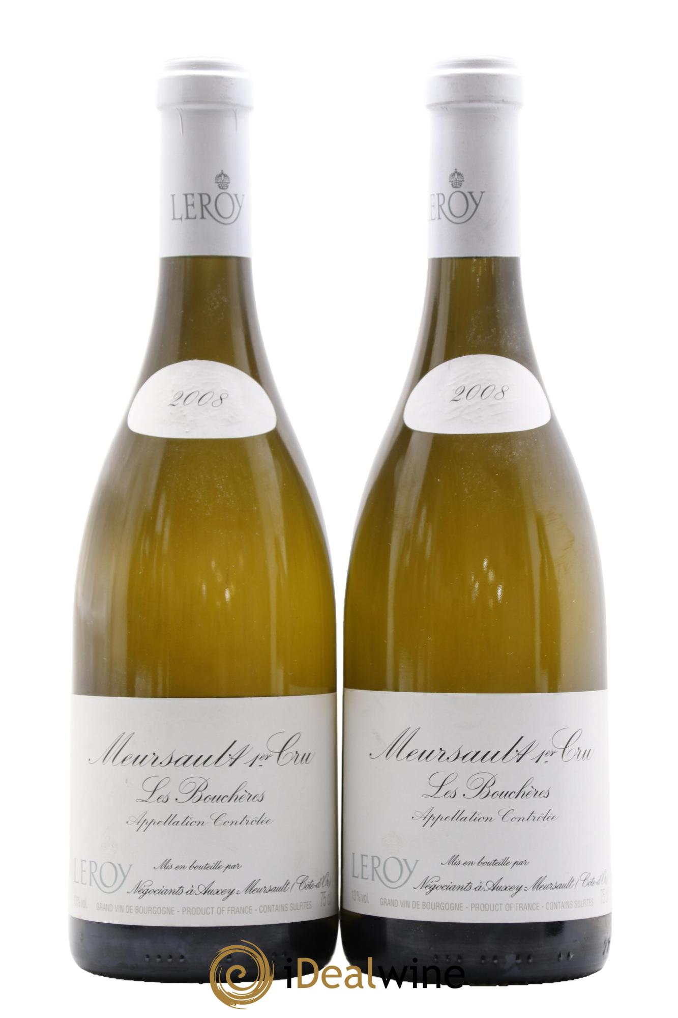 Meursault 1er Cru Les Bouchères Leroy SA 2008 - Lot of 2 bottles - 0