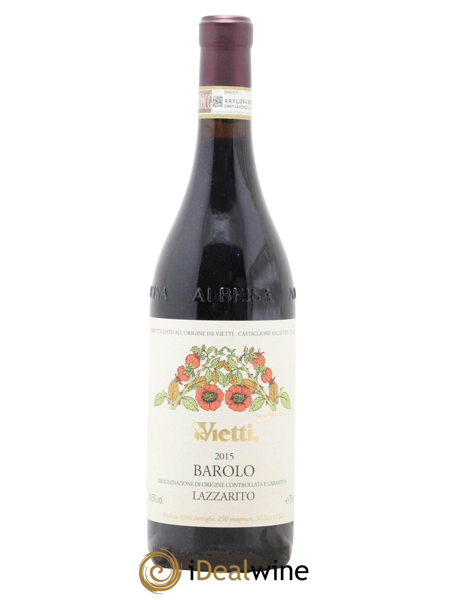 Barolo DOCG Lazzarito Vietti 2015 - Lot of 1 bottle - 0