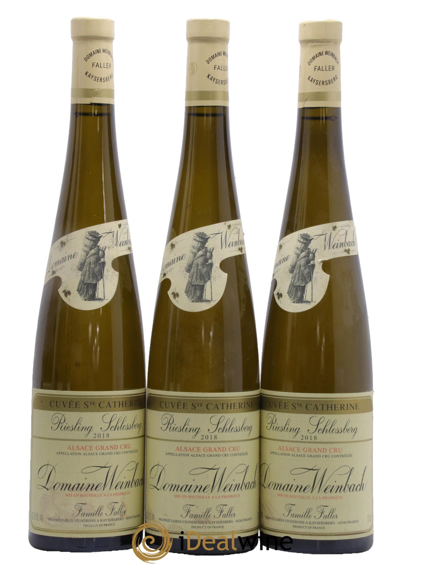 Alsace Grand Cru Riesling Schlossberg Cuvée Sainte Catherine Weinbach (Domaine) 2018 - Posten von 3 Flaschen - 0