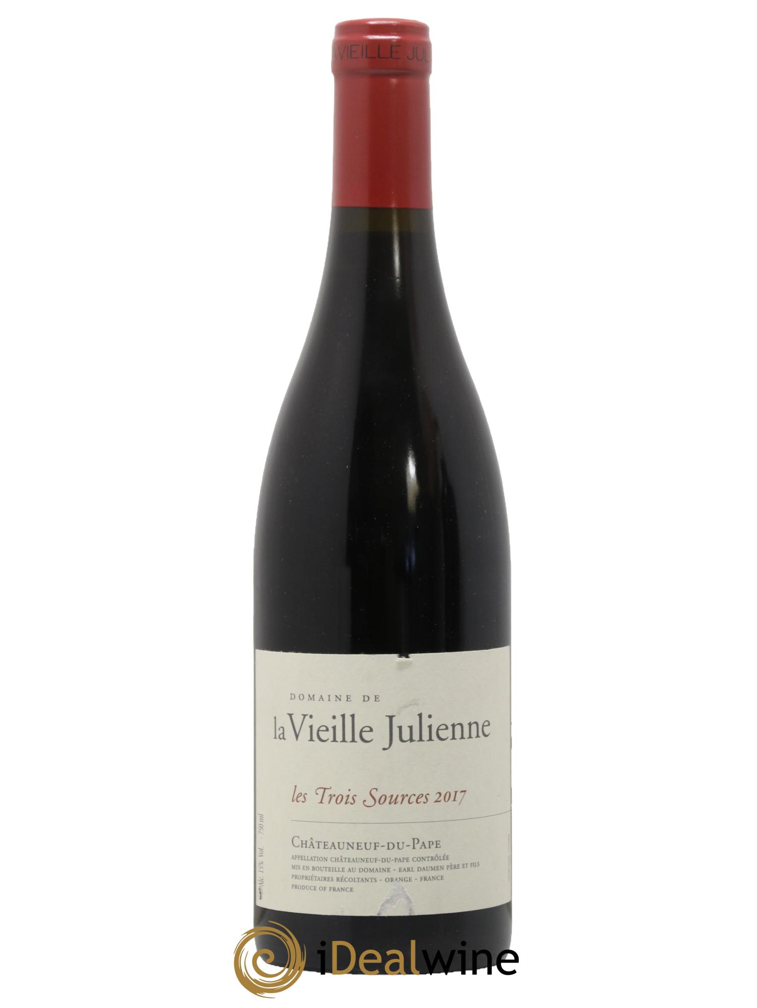 Châteauneuf-du-Pape Vieille Julienne (Domaine de la) Les Trois Sources Jean-Paul Daumen 2017 - Lot de 1 bouteille - 0