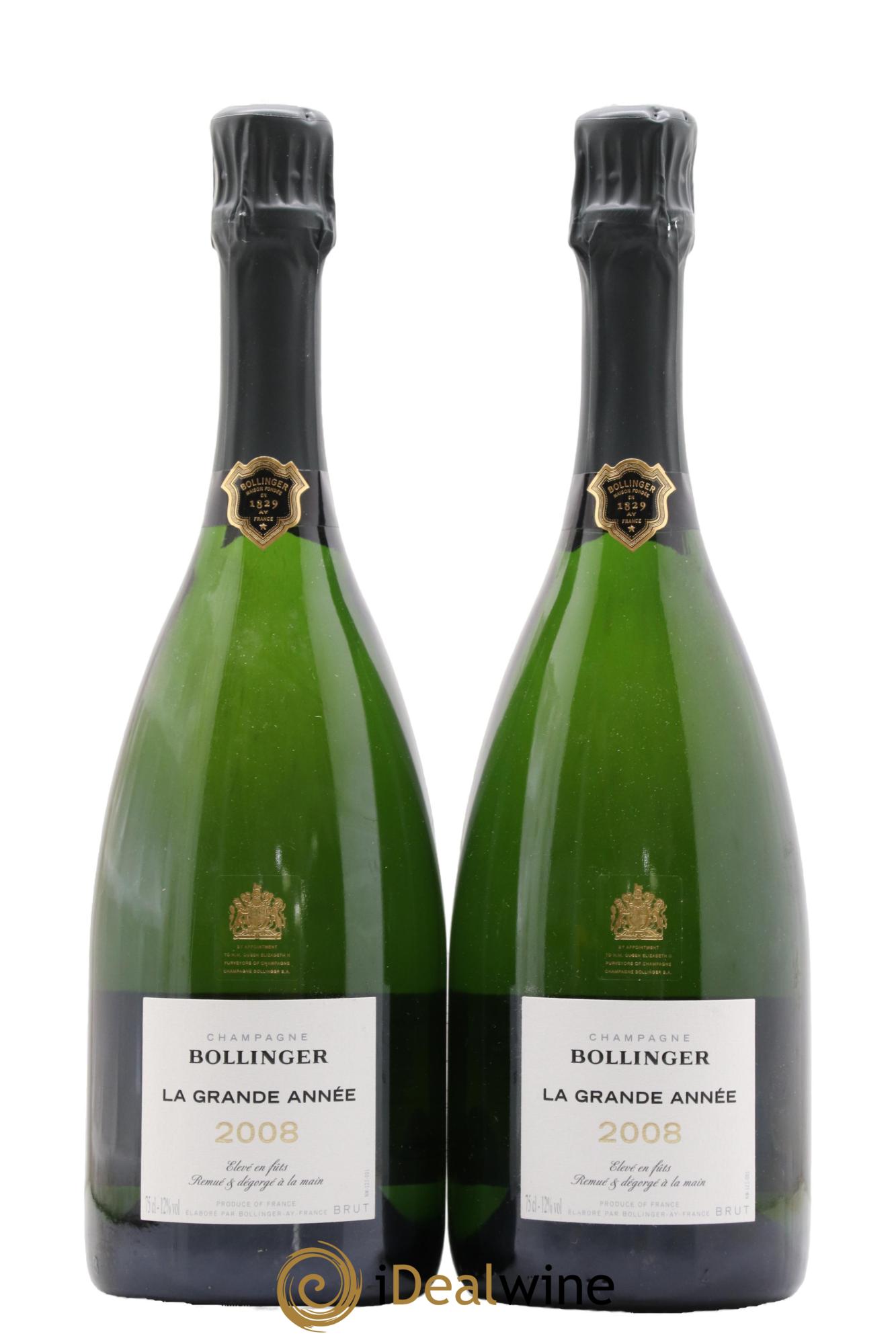 Grande Année Bollinger 2008 - Lot de 2 bouteilles - 0