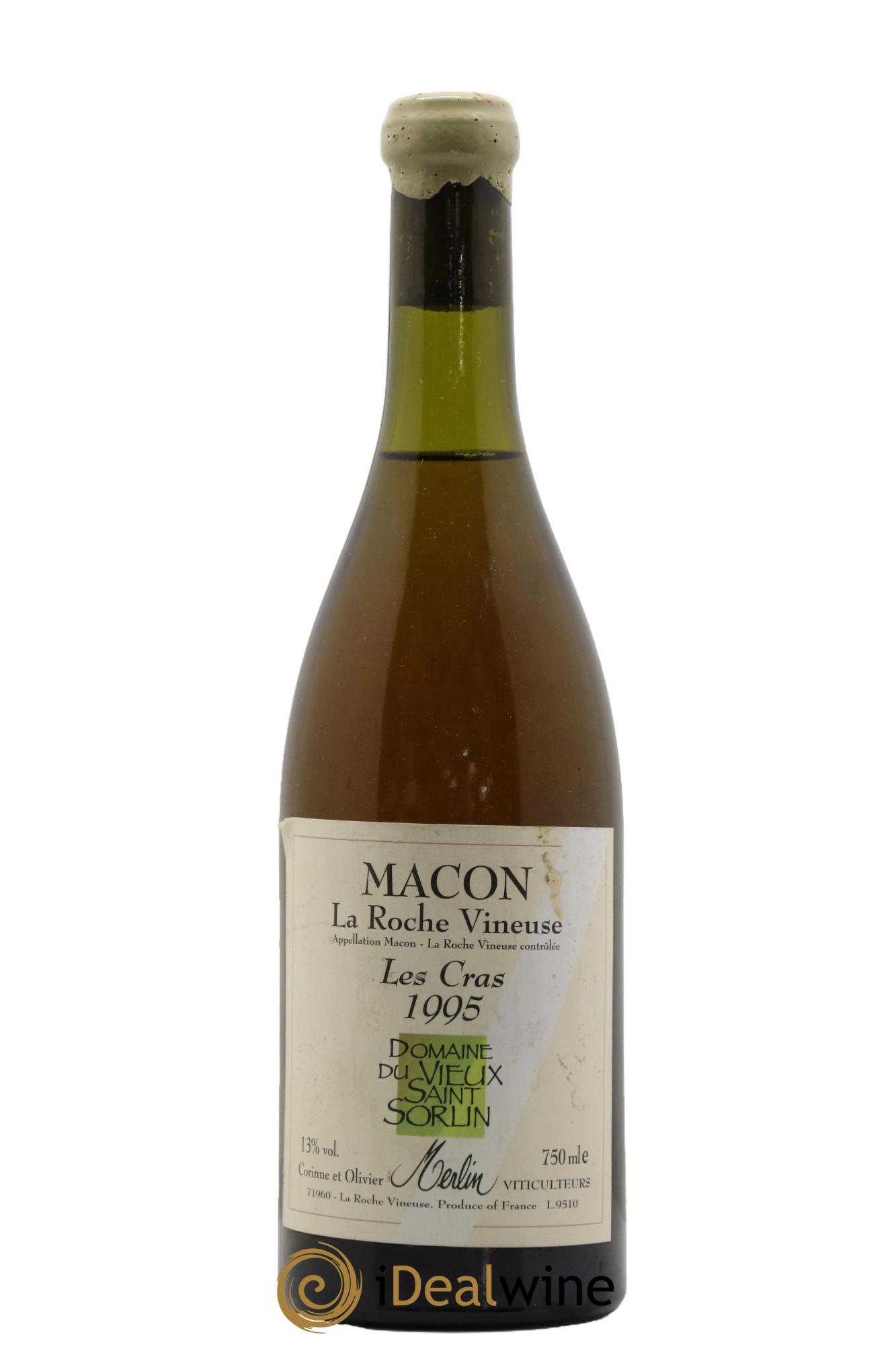 Mâcon La Roche Vineuse Les Cras Domaine Merlin 1995 - Lotto di 1 bottiglia - 0