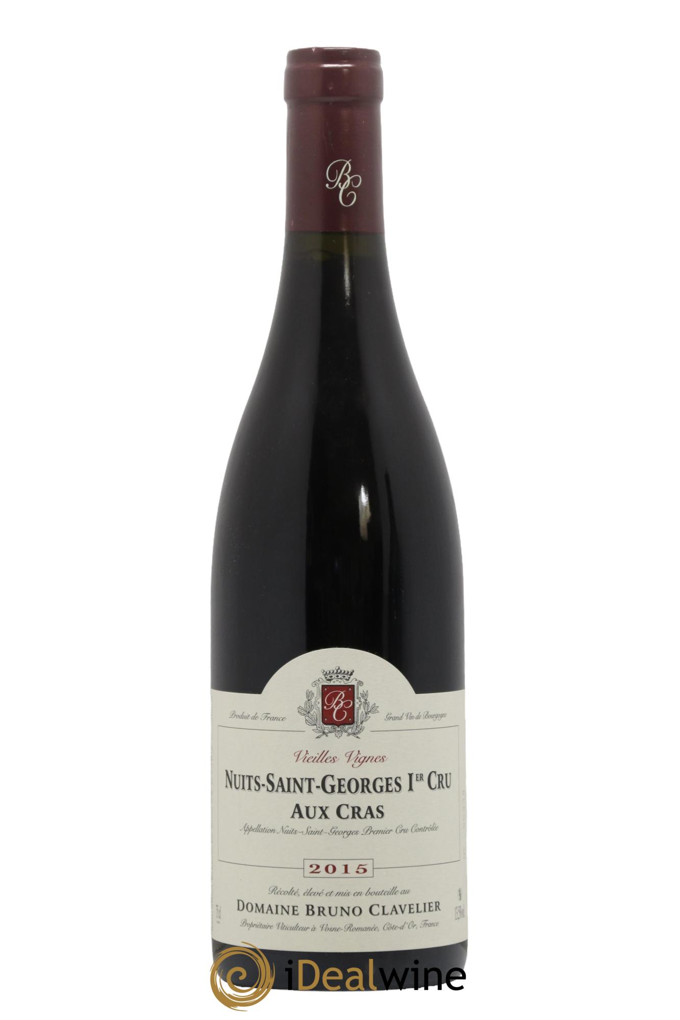 Nuits Saint-Georges 1er Cru Aux Cras Vieilles Vignes Bruno Clavelier 2015 - Lotto di 1 bottiglia - 0