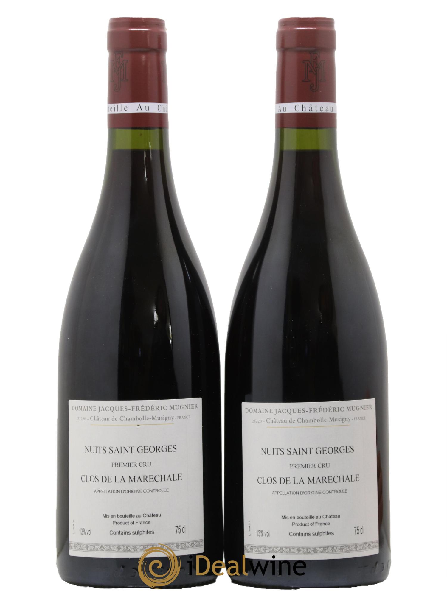 Nuits Saint-Georges 1er Cru Clos de La Maréchale Jacques-Frédéric Mugnier 2021 - Lotto di 2 bottiglie - 1