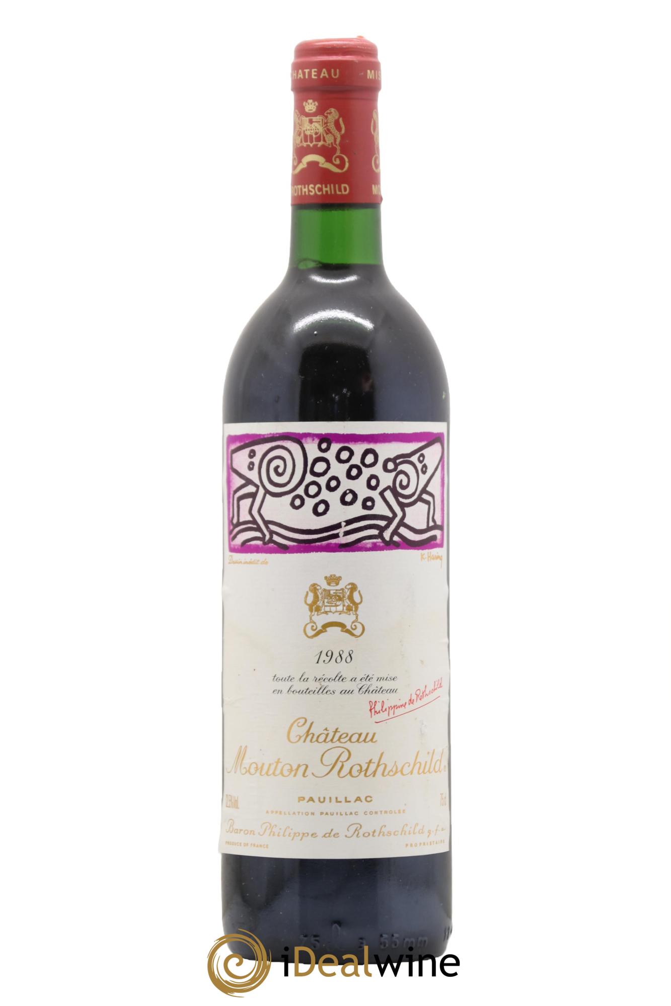 Château Mouton Rothschild 1er Grand Cru Classé 1988 - Posten von 1 Flasche - 0