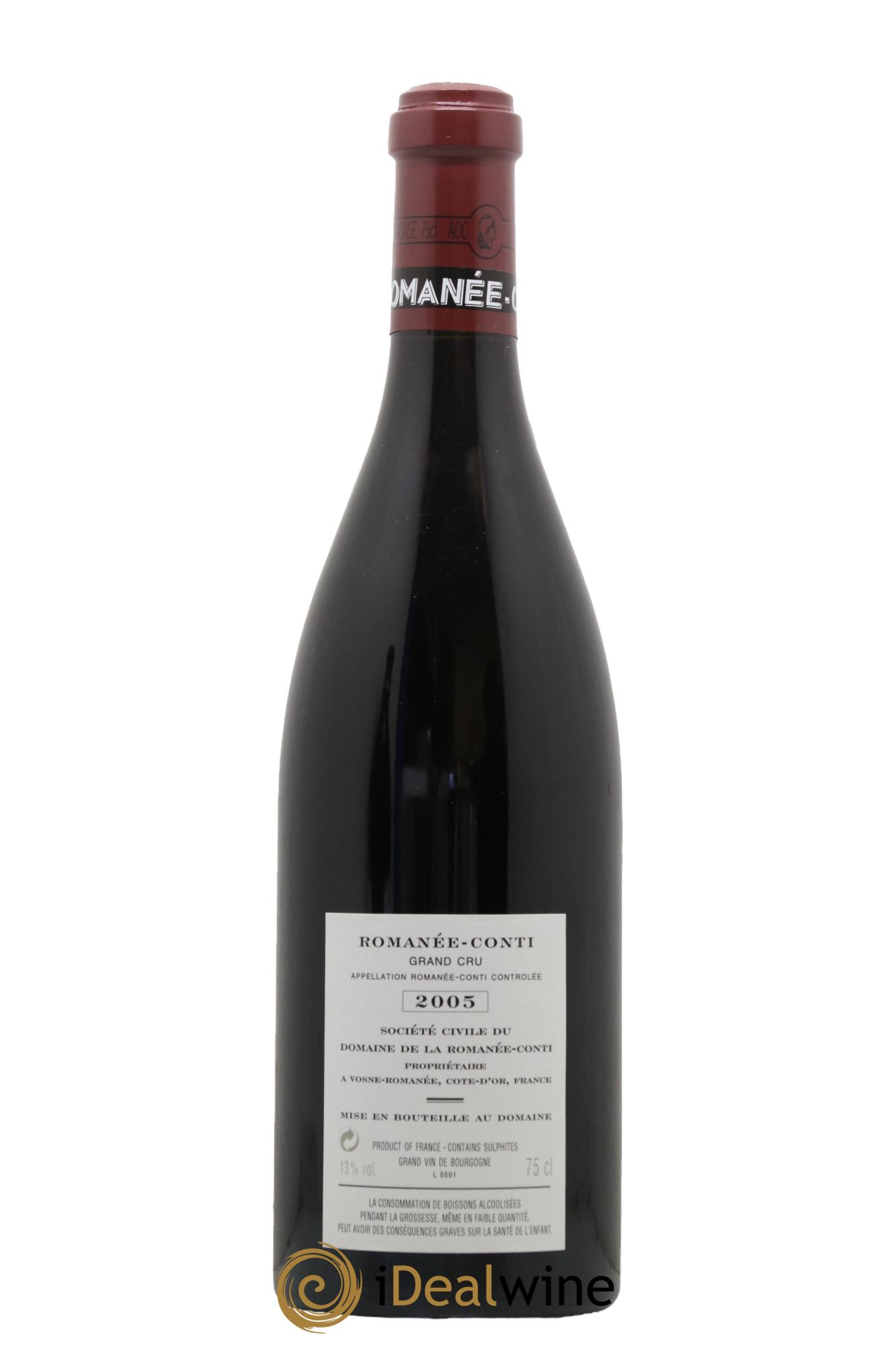 Romanée-Conti Grand Cru Domaine de la Romanée-Conti 2005 - Lot de 1 bouteille - 1