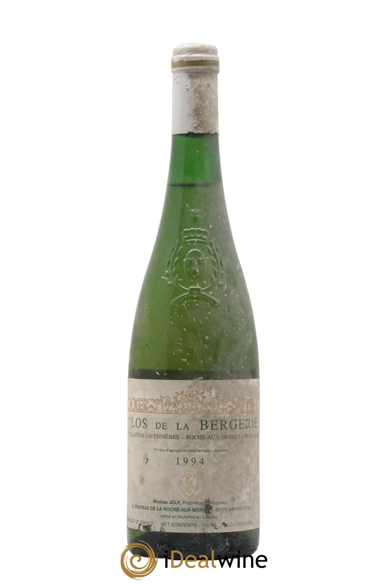 Savennières Roche aux Moines Clos de la Bergerie Vignobles de la Coulée de Serrant - Nicolas Joly 1994 - Lot de 1 bouteille - 0