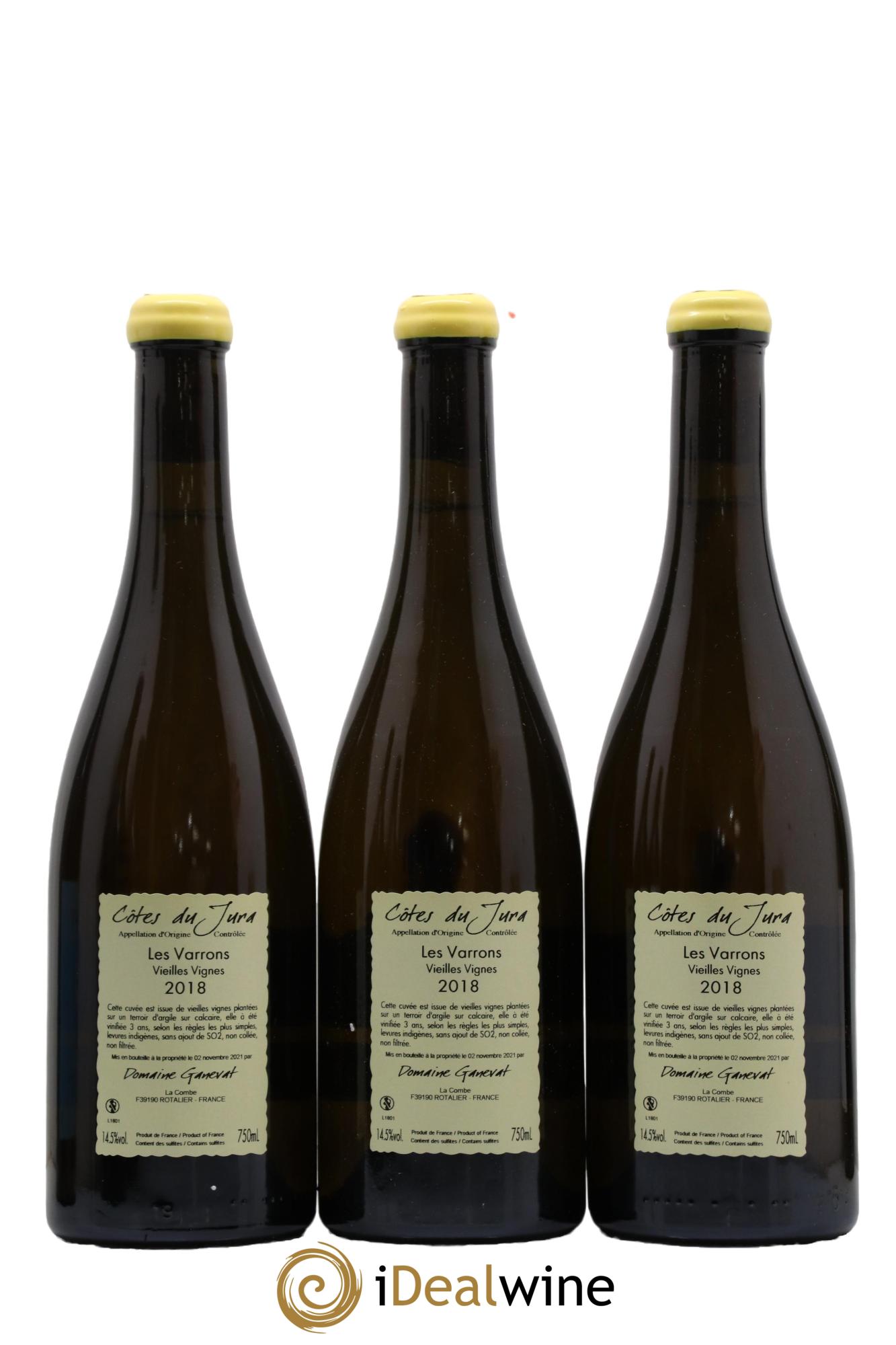 Côtes du Jura Les Varrons Vieilles Vignes Jean-François Ganevat (Domaine) 2018 - Lot of 3 bottles - 1