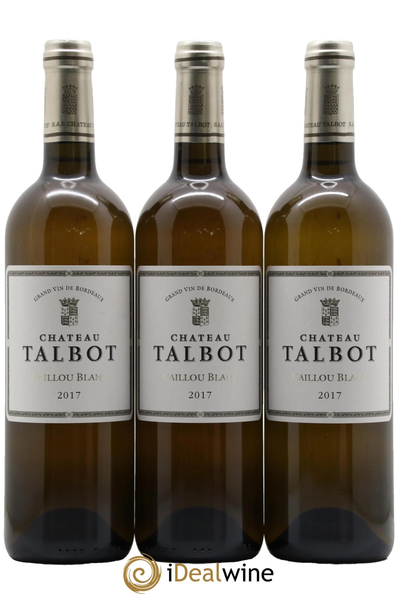 Château Talbot Caillou Blanc 2017 - Lot of 3 bottles - 0