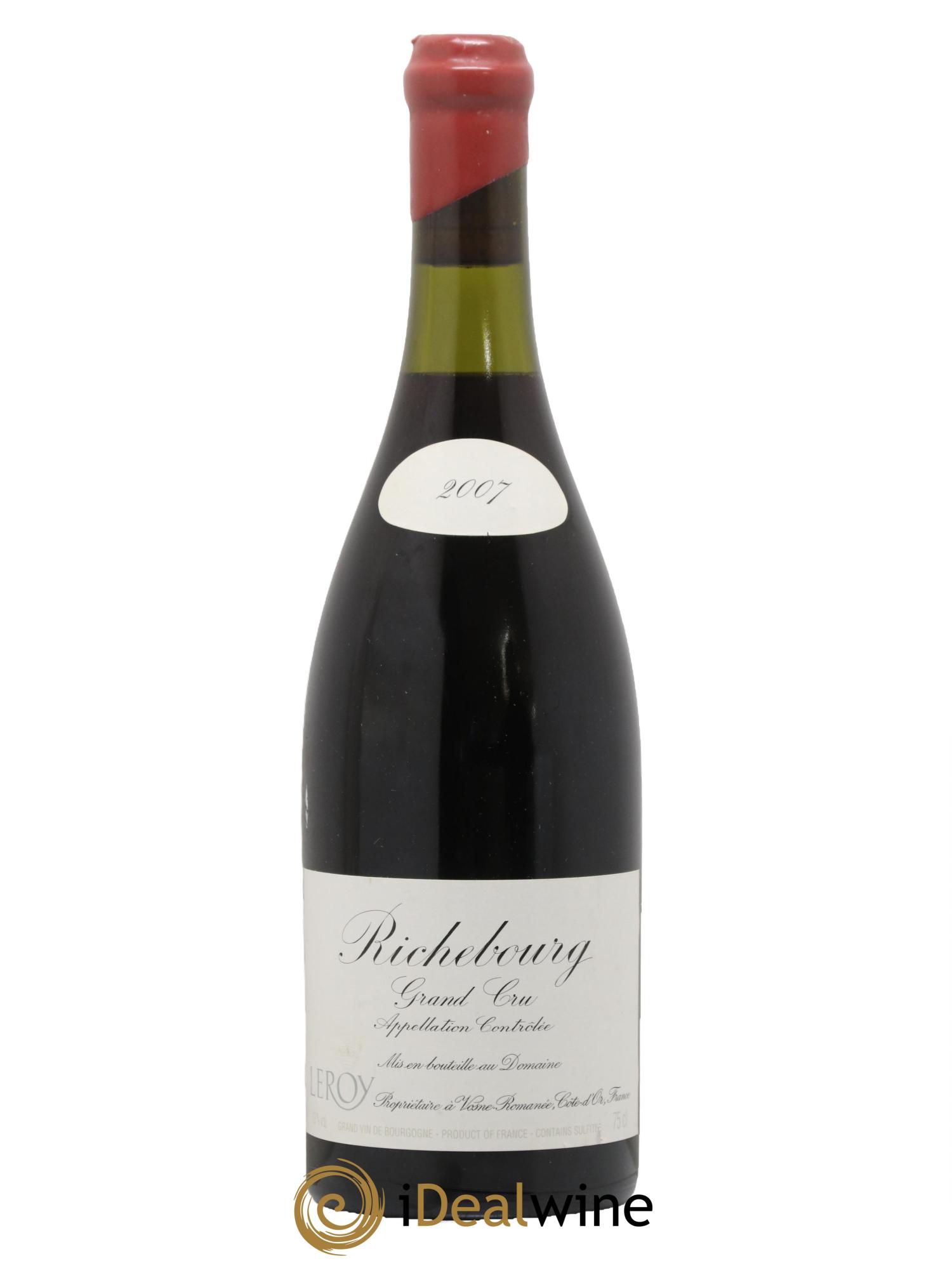 Richebourg Grand Cru Leroy (Domaine) 2007 - Lot de 1 bouteille - 0