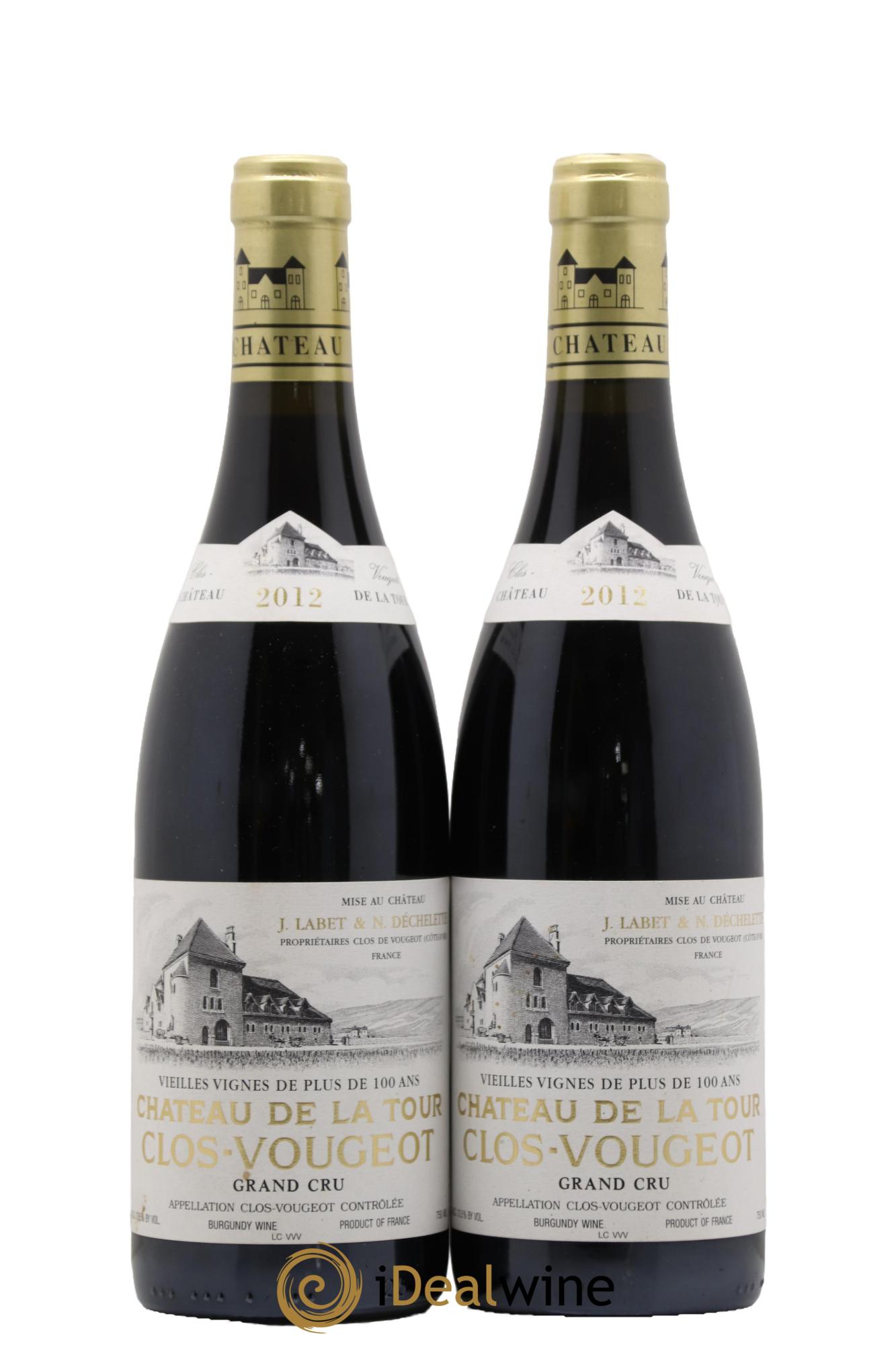 Clos de Vougeot Grand Cru Vieilles Vignes Château de La Tour 2012 - Lot of 2 bottles - 0