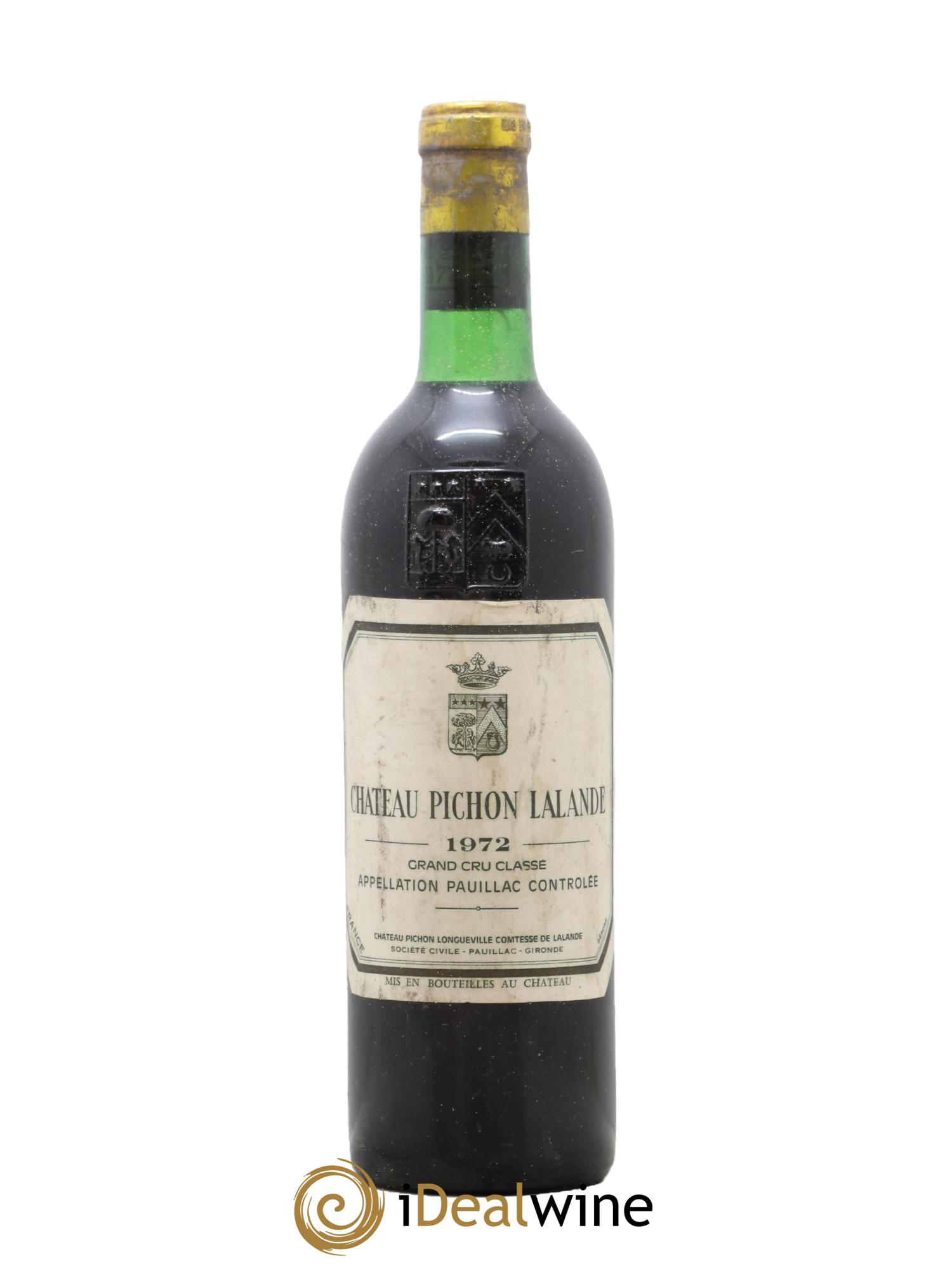 Château Pichon Longueville Comtesse de Lalande 2ème Grand Cru Classé 1972 - Lot de 1 bouteille - 0