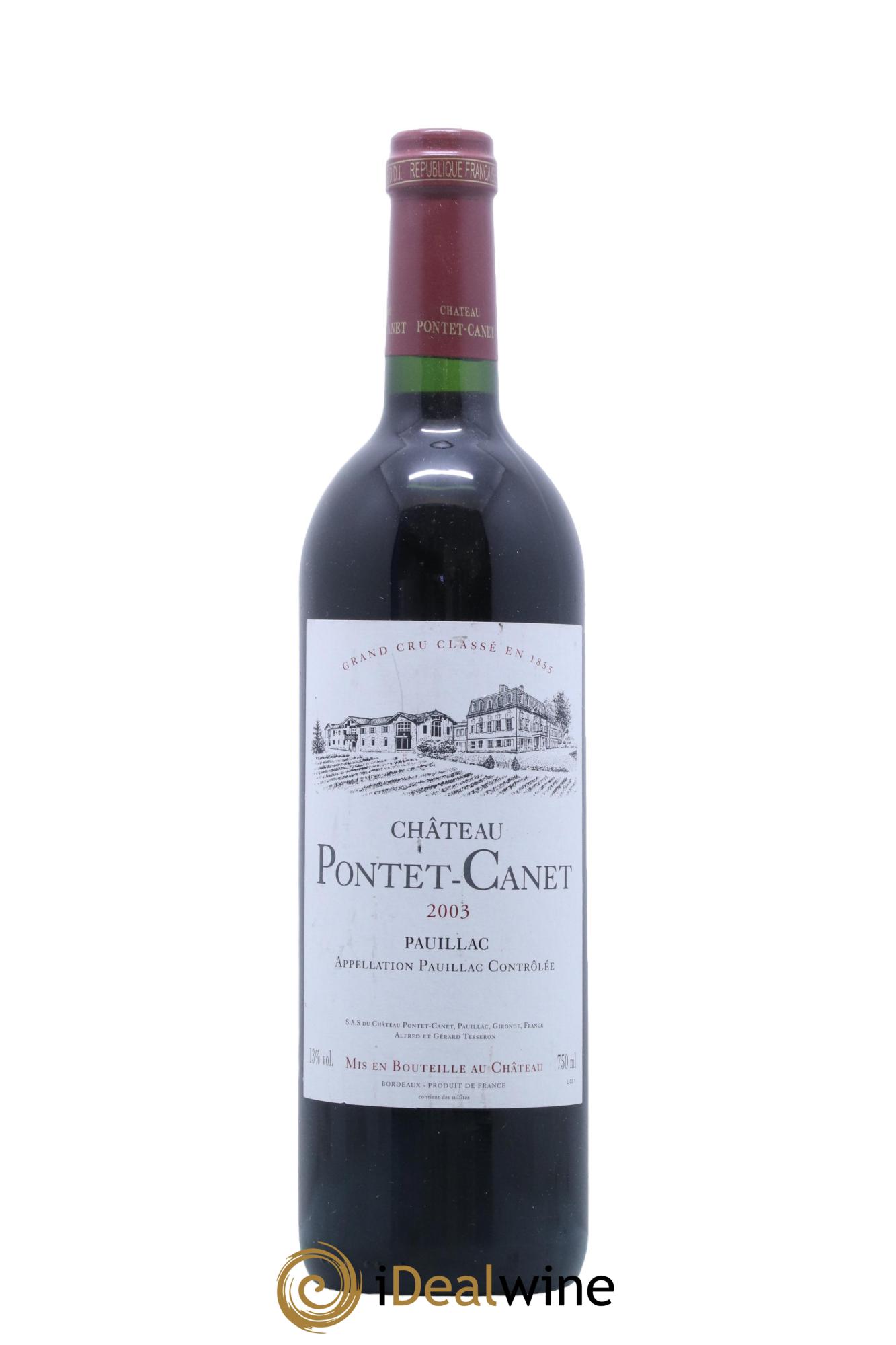 Château Pontet Canet 5ème Grand Cru Classé  2003 - Lotto di 1 bottiglia - 0