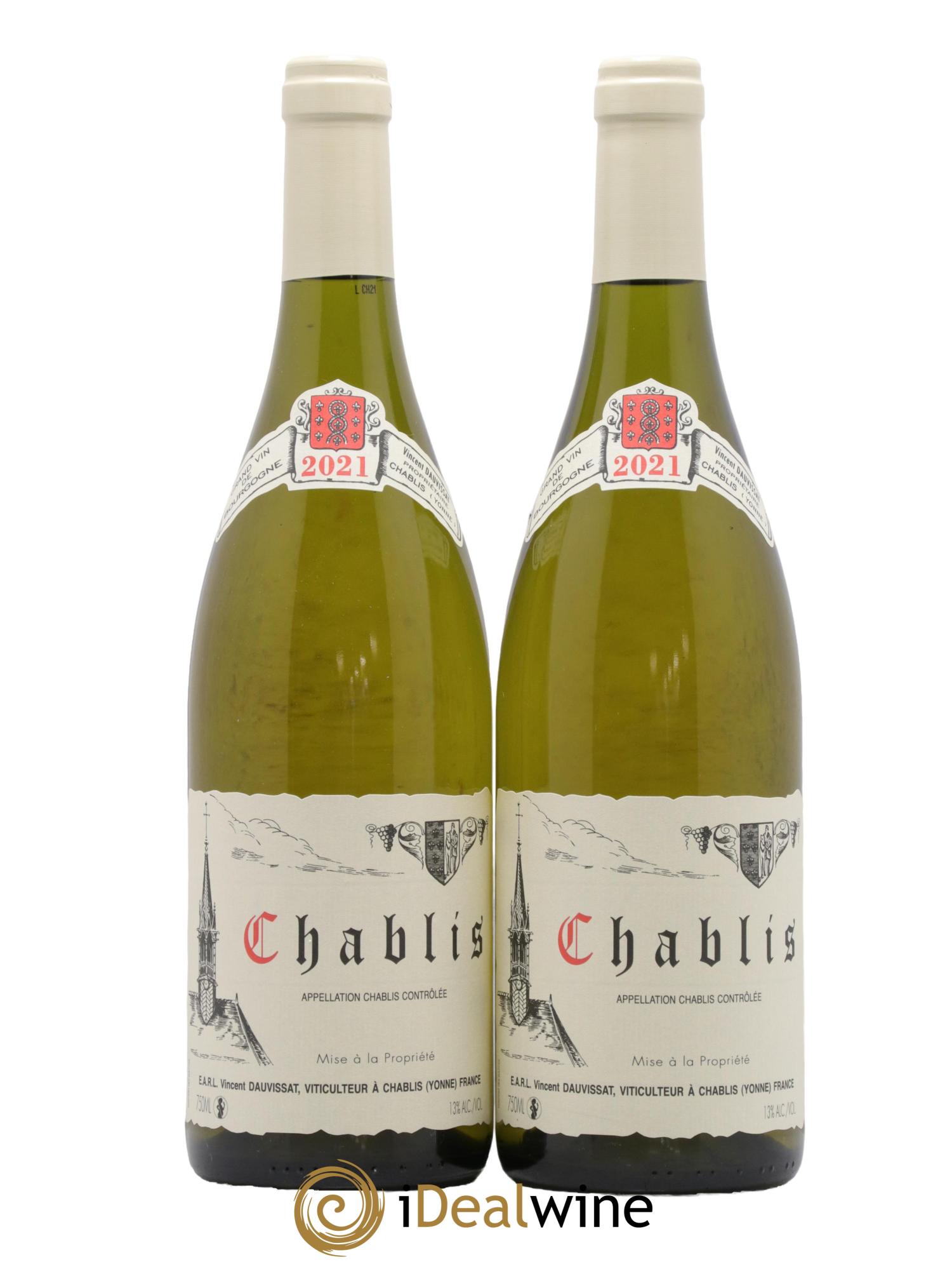 Chablis Vincent Dauvissat (Domaine) 2021 - Lot of 2 bottles - 0